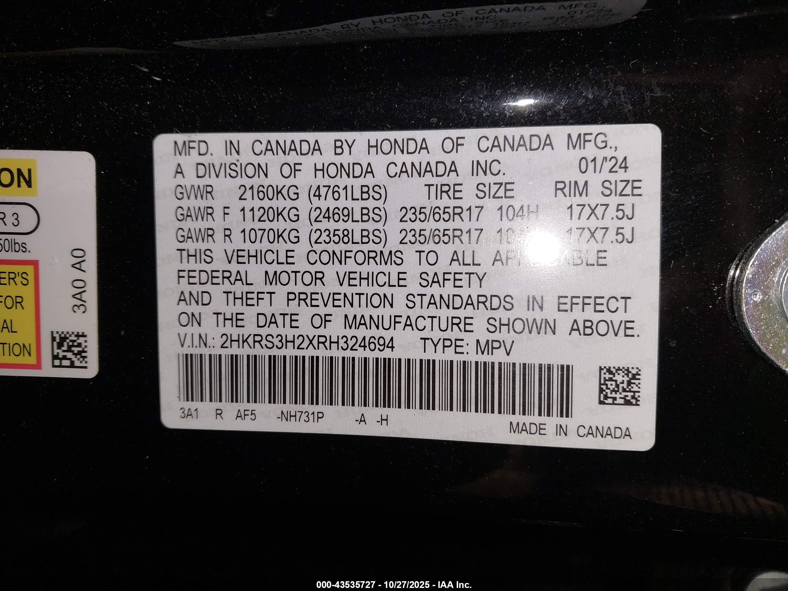 HONDA CR-V image 9