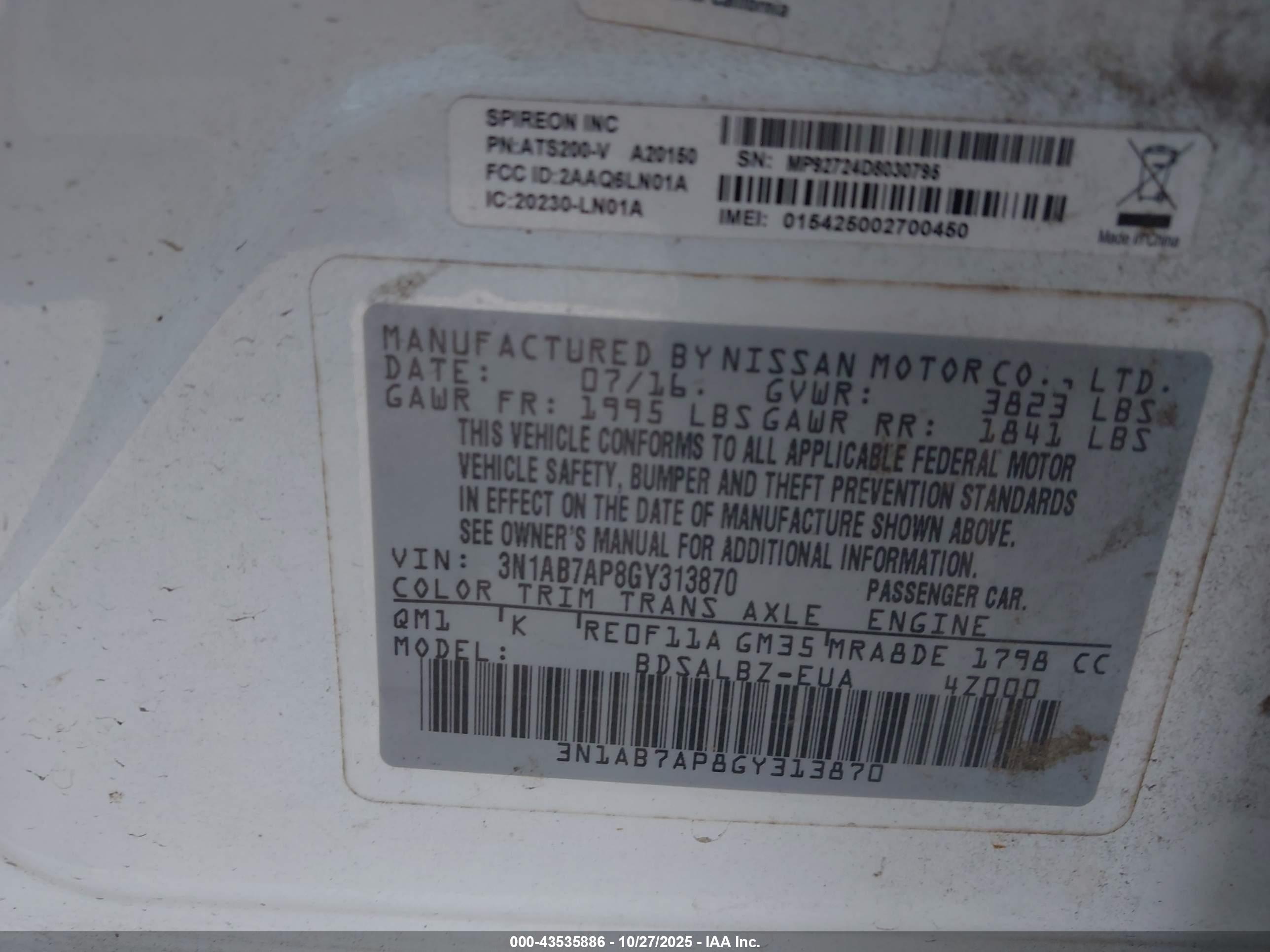 NISSAN SENTRA image 9