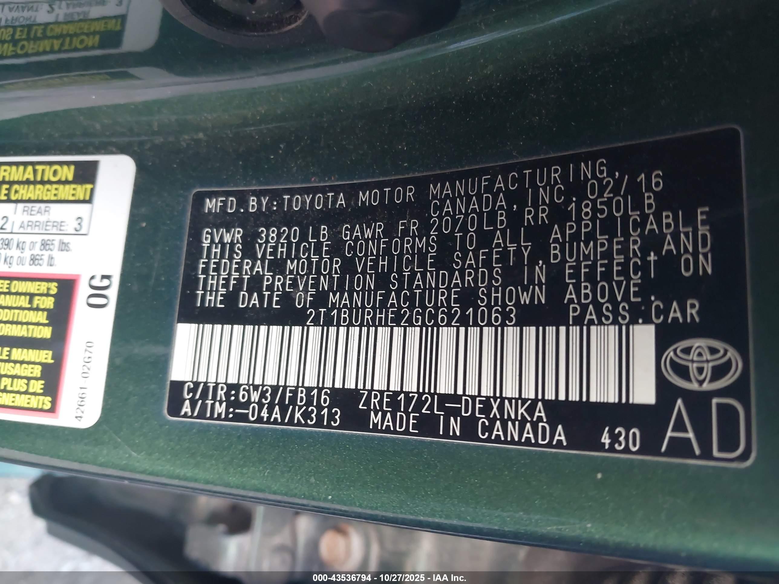 TOYOTA COROLLA image 9