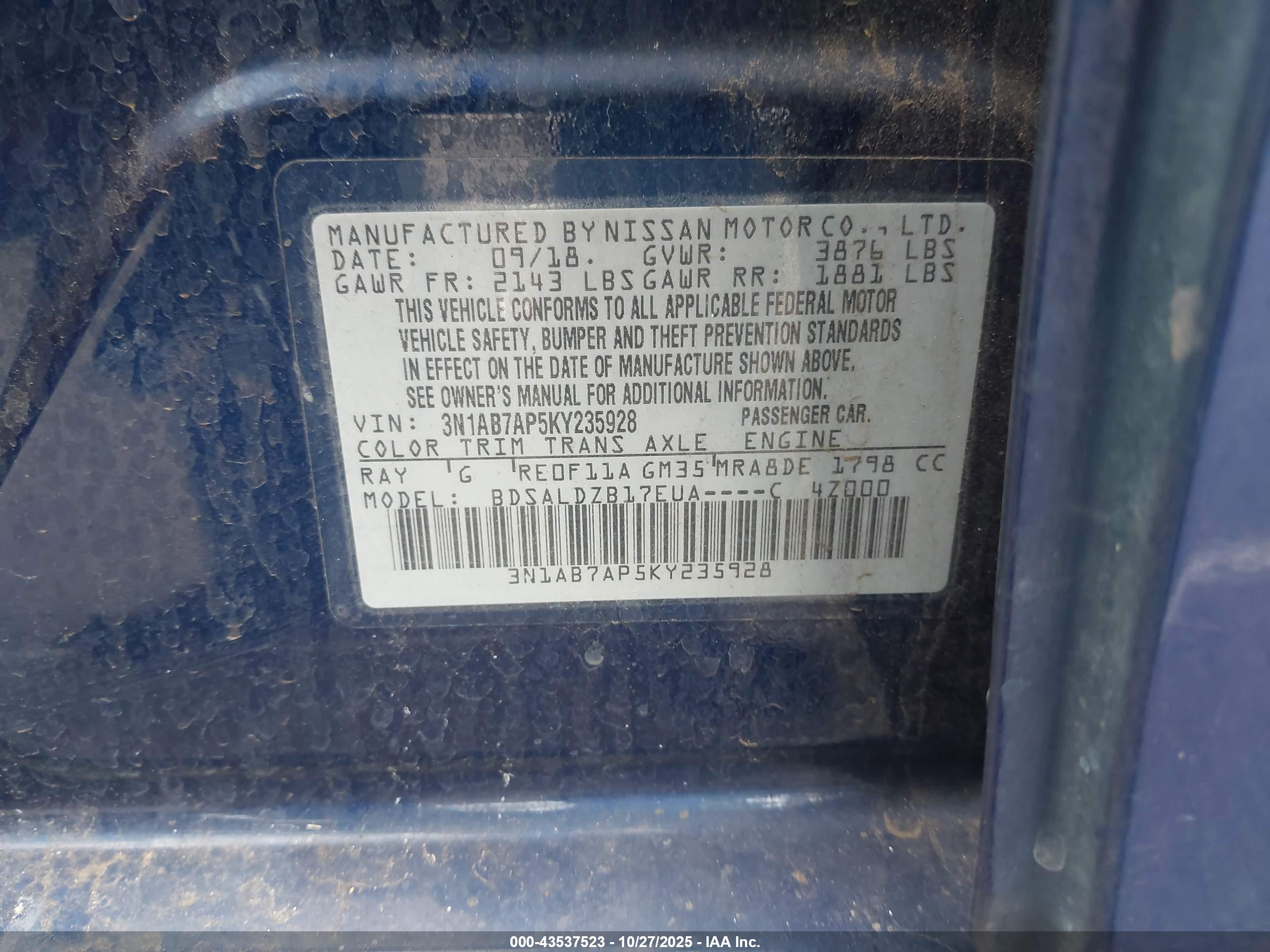 NISSAN SENTRA image 9
