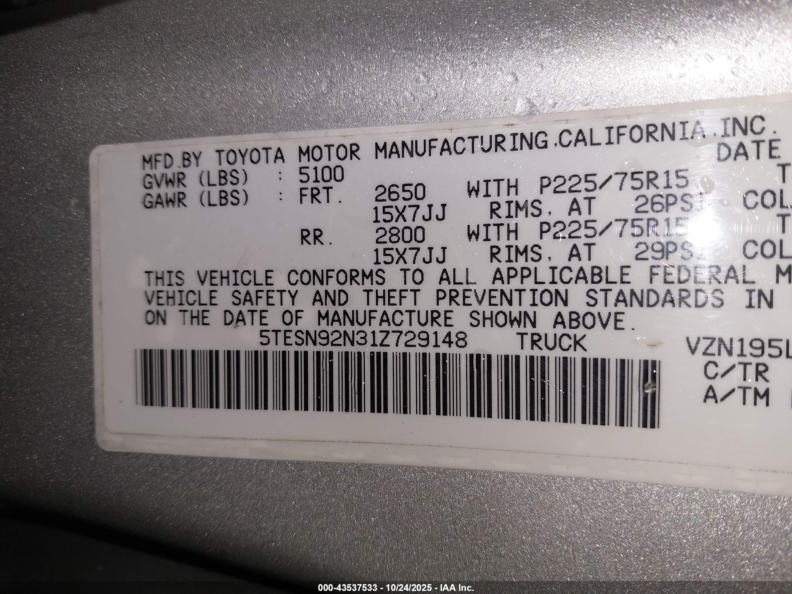 TOYOTA TACOMA image 9