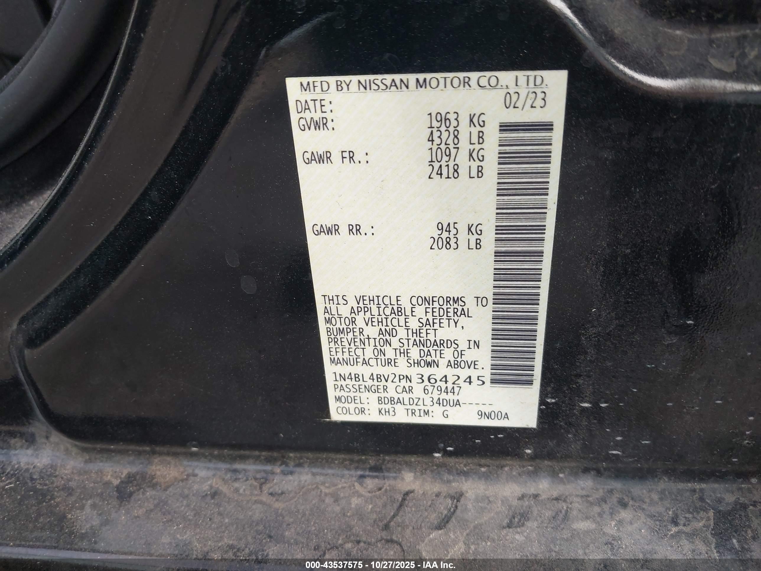 NISSAN ALTIMA image 9