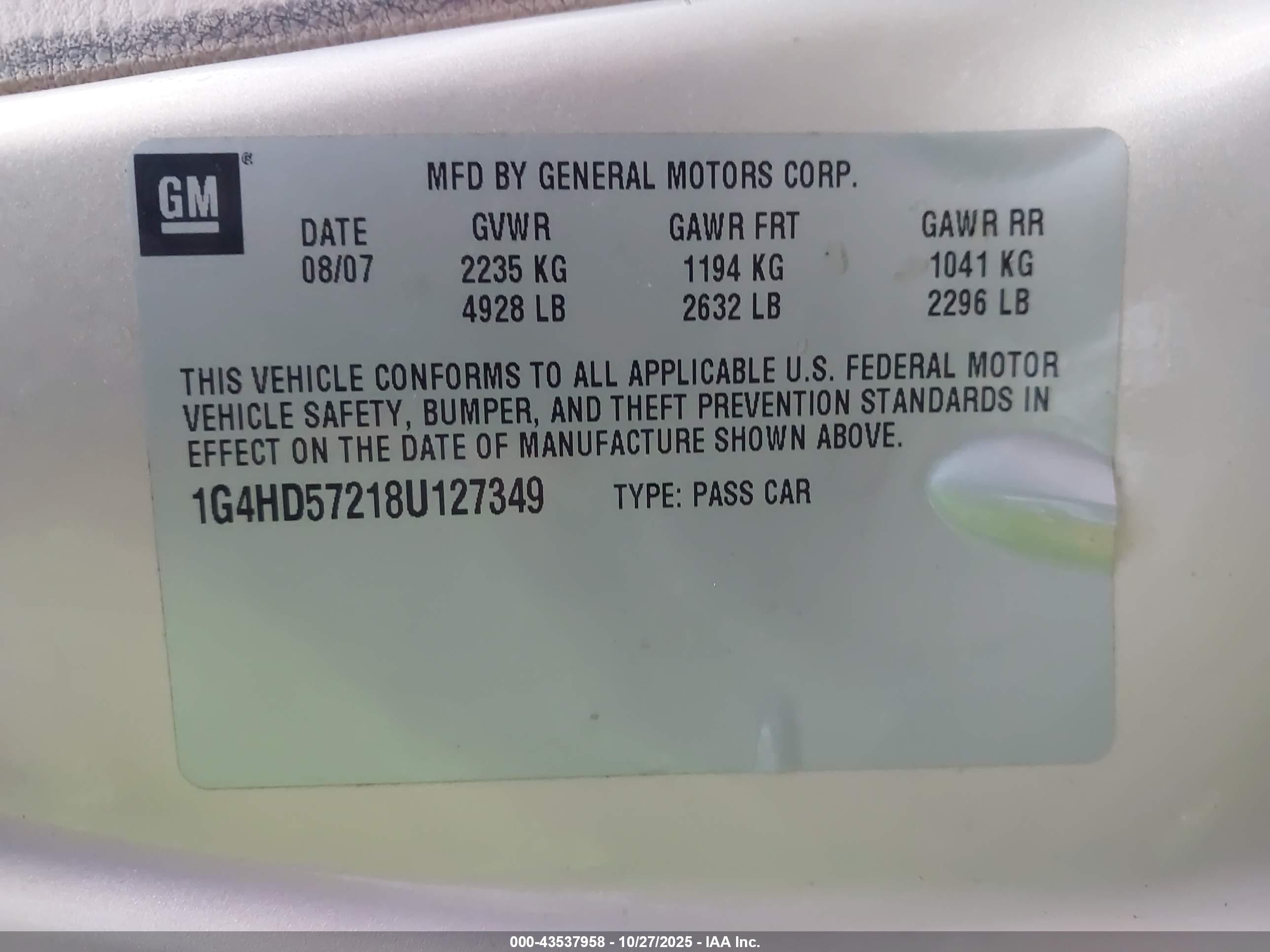 BUICK LUCERNE image 9