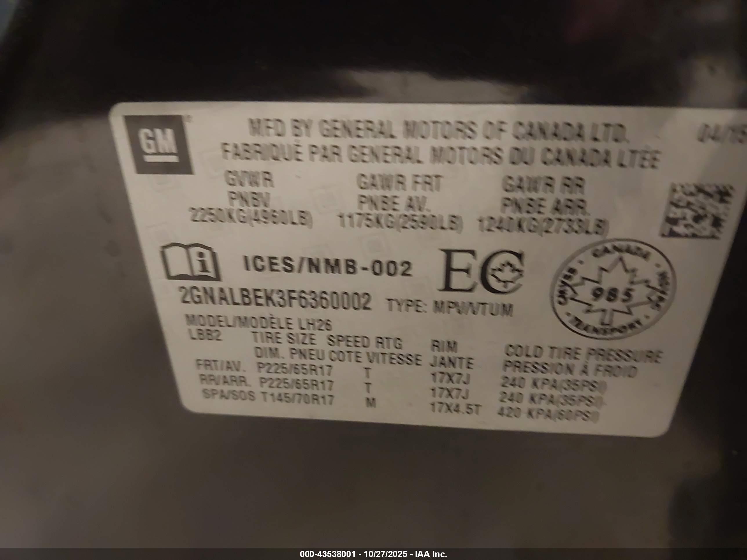 CHEVROLET EQUINOX image 9