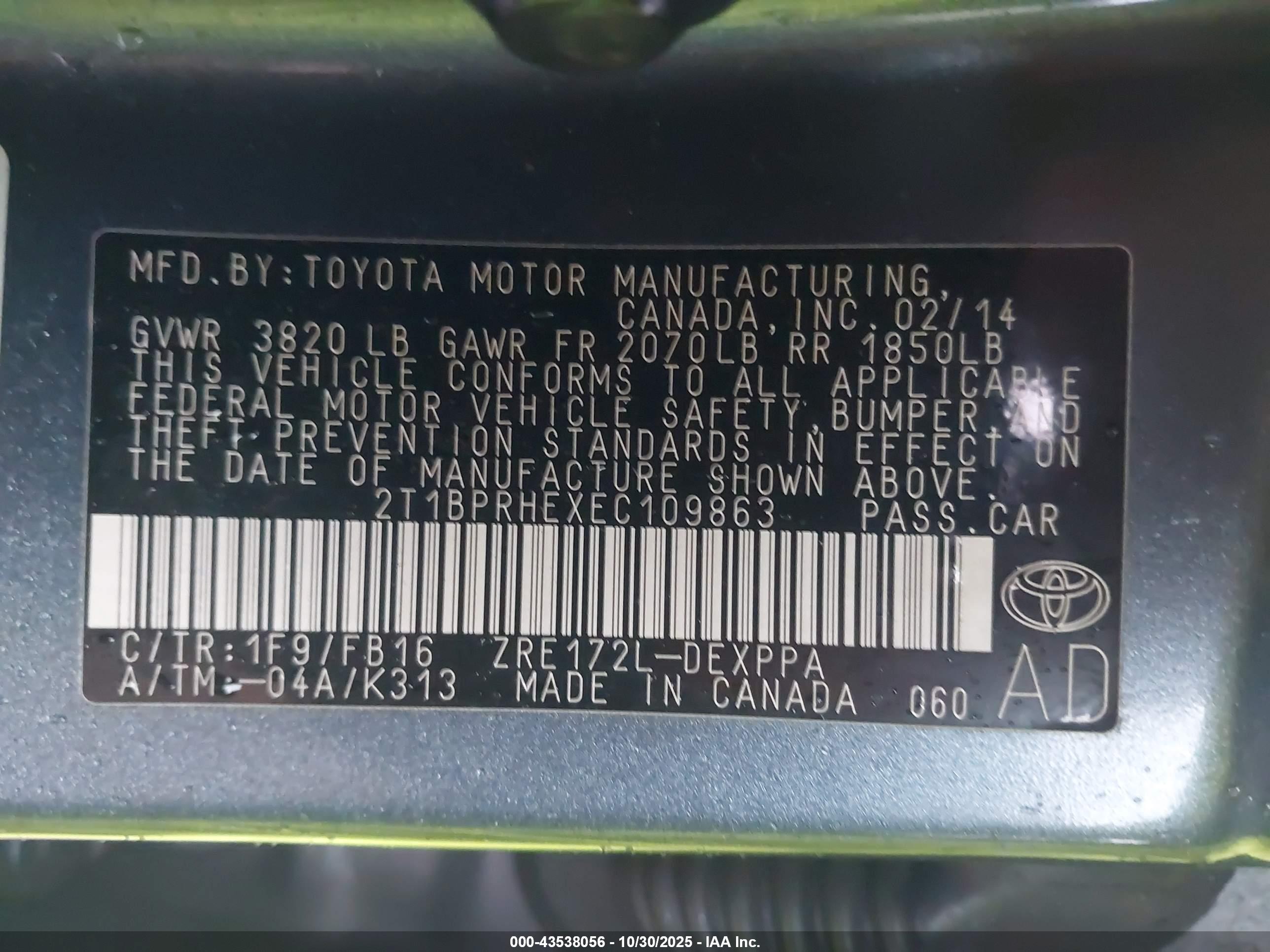 TOYOTA COROLLA image 9