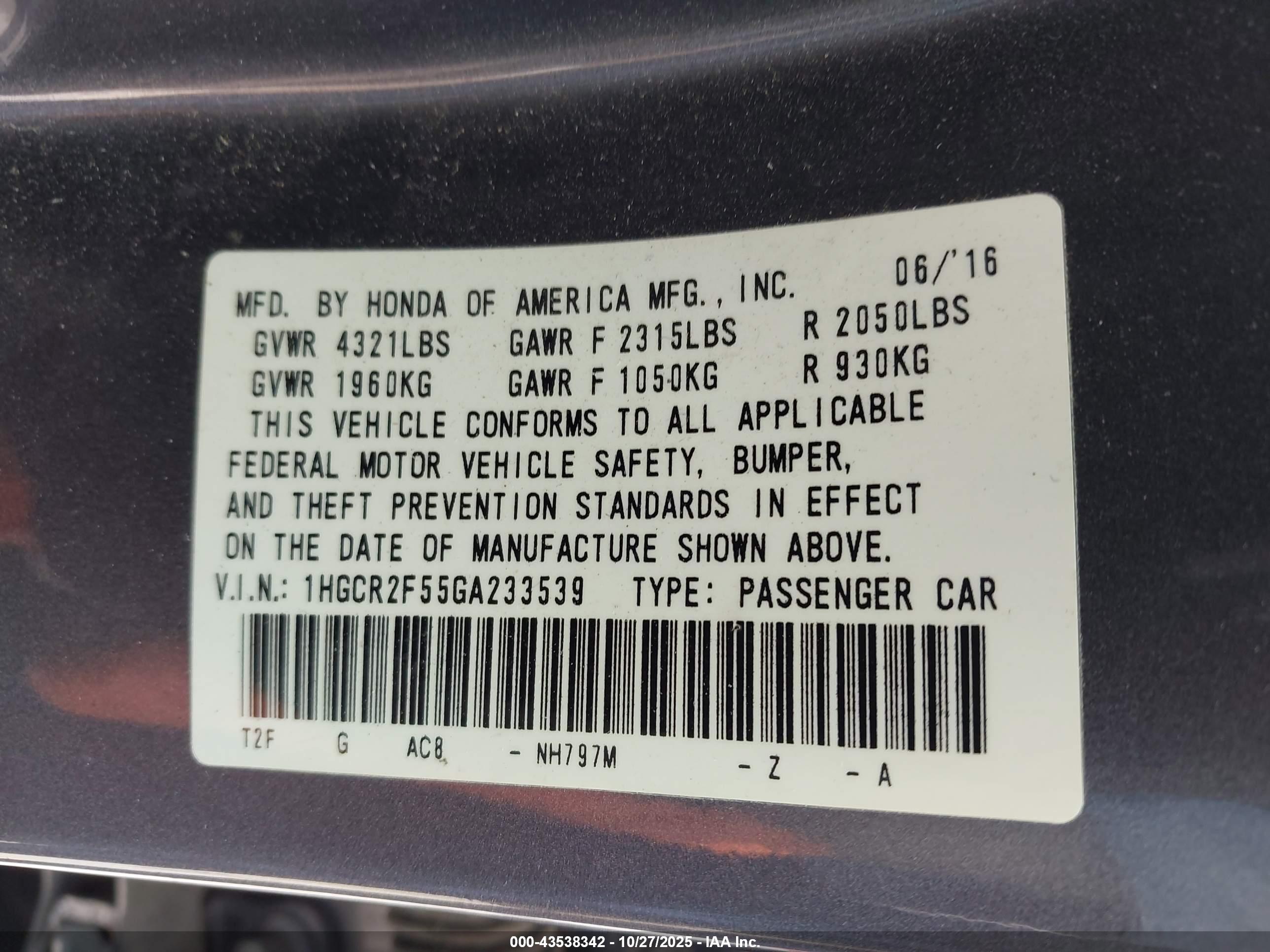 HONDA ACCORD image 9