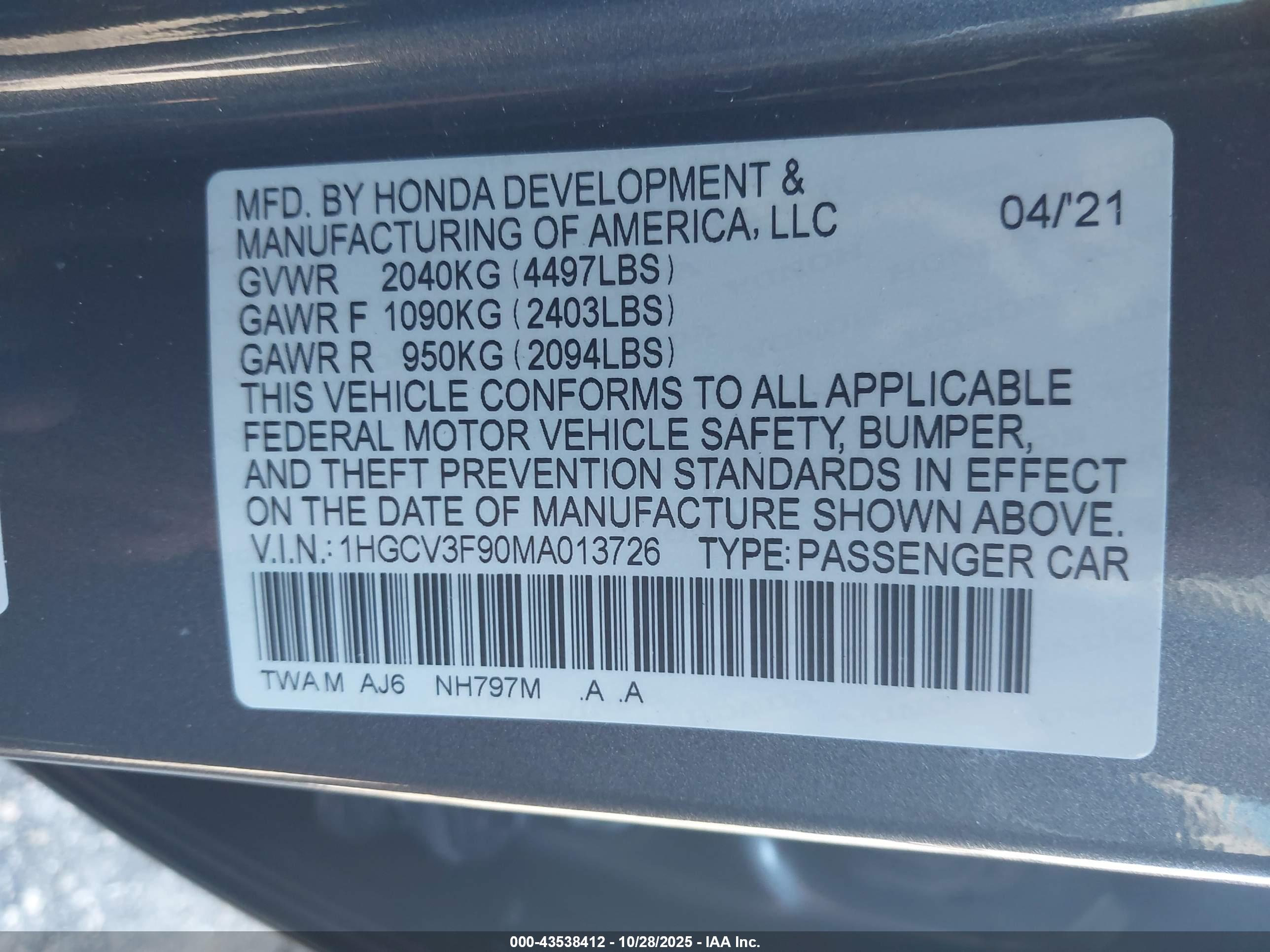 HONDA ACCORD image 9