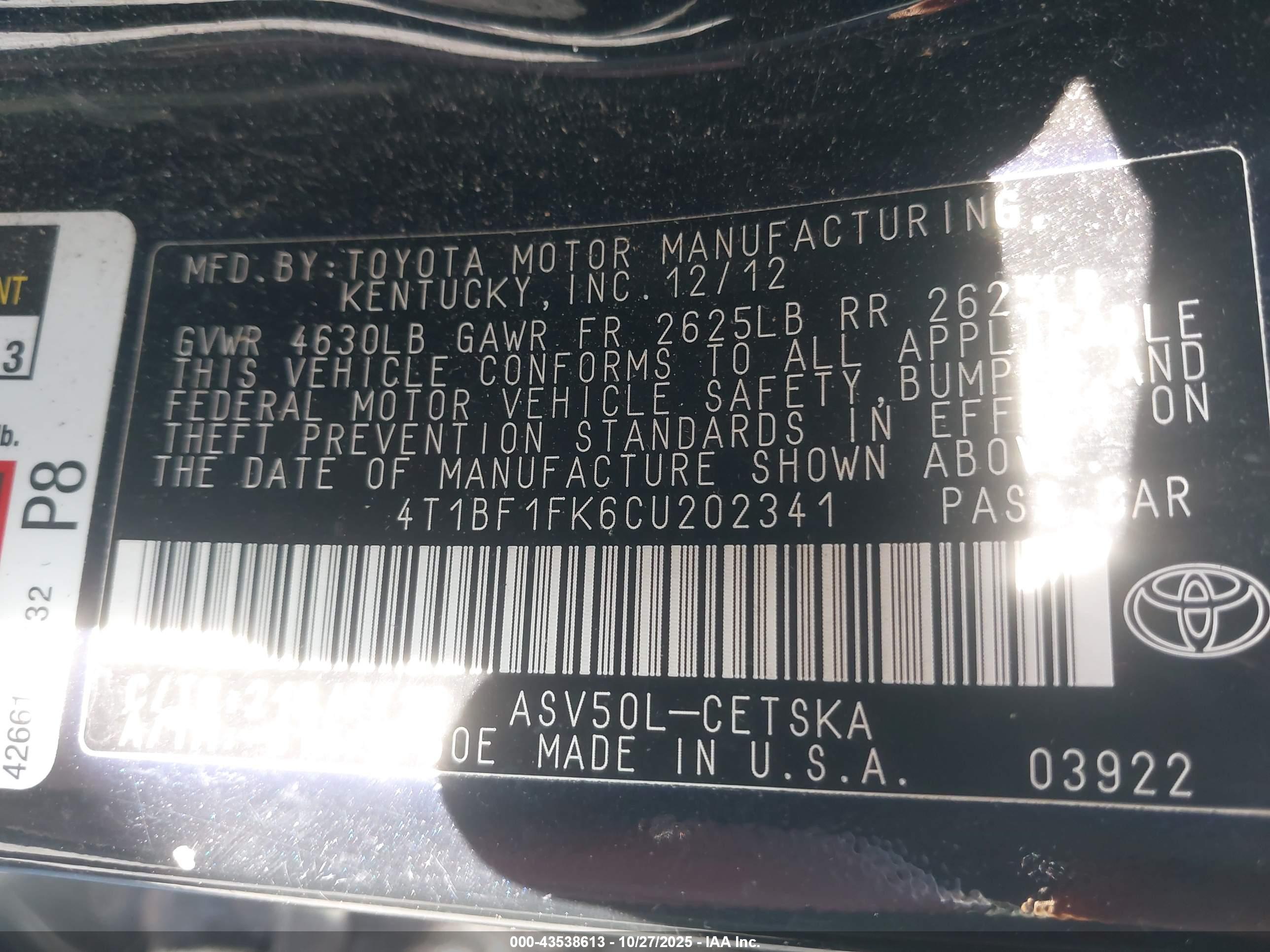 TOYOTA CAMRY image 9