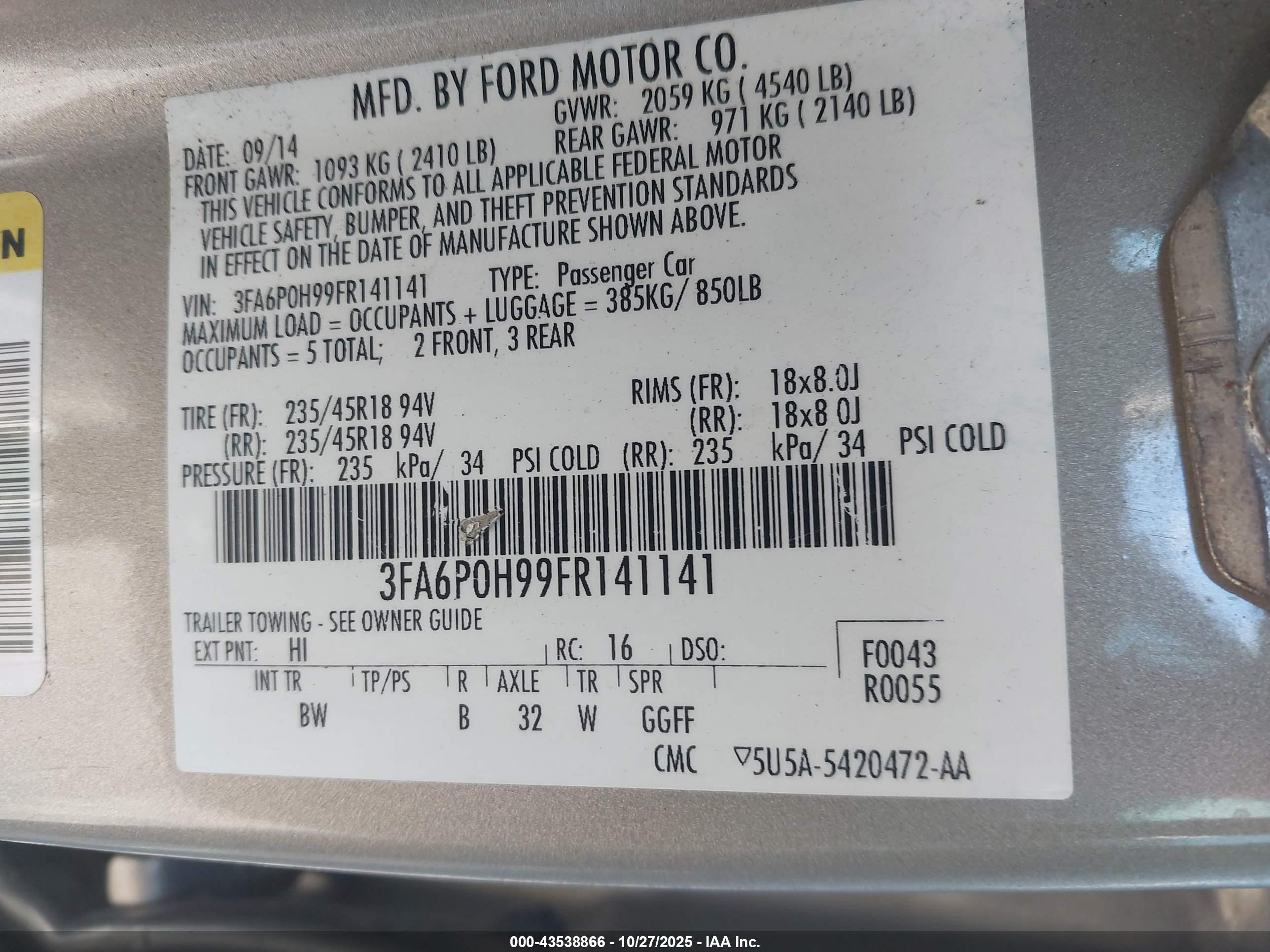 FORD FUSION image 9