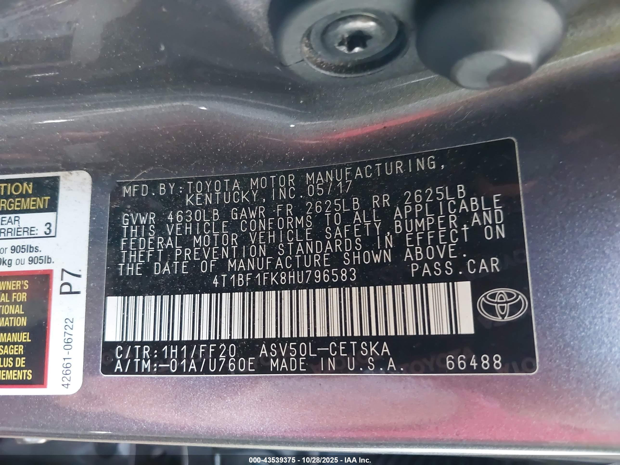 TOYOTA CAMRY image 9