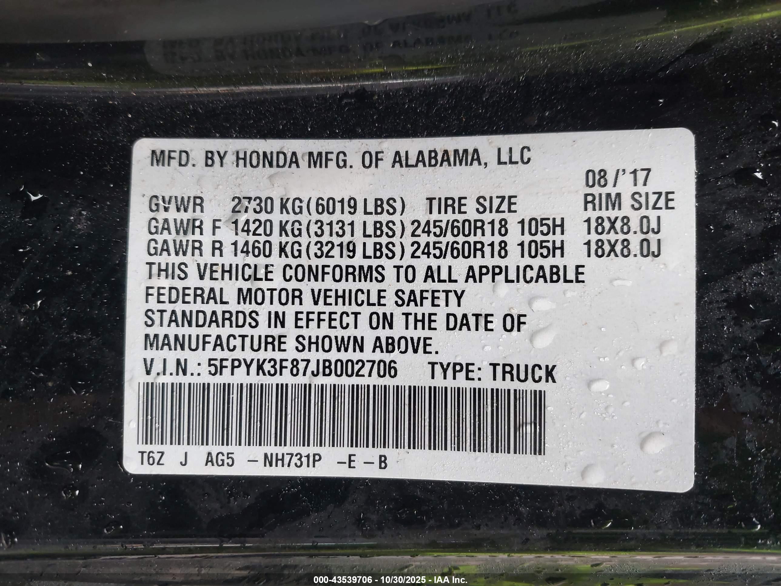 HONDA RIDGELINE image 9