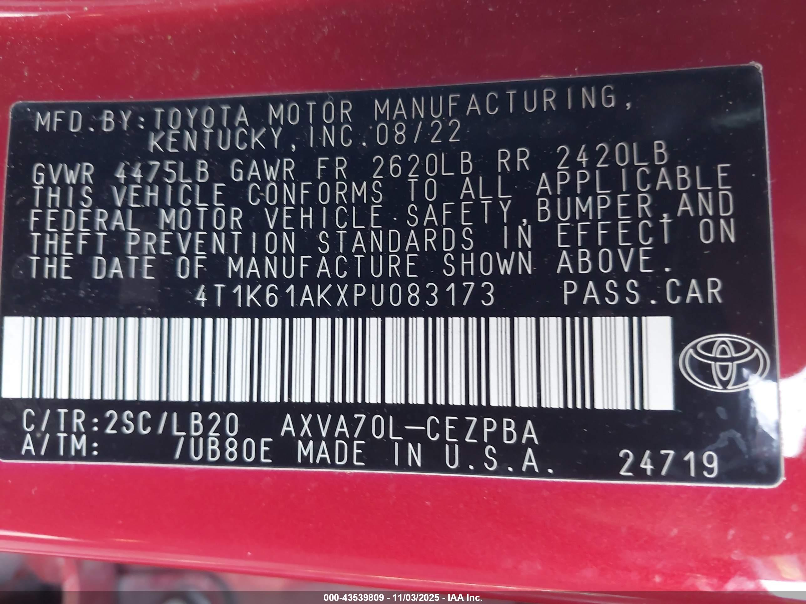 TOYOTA CAMRY image 9