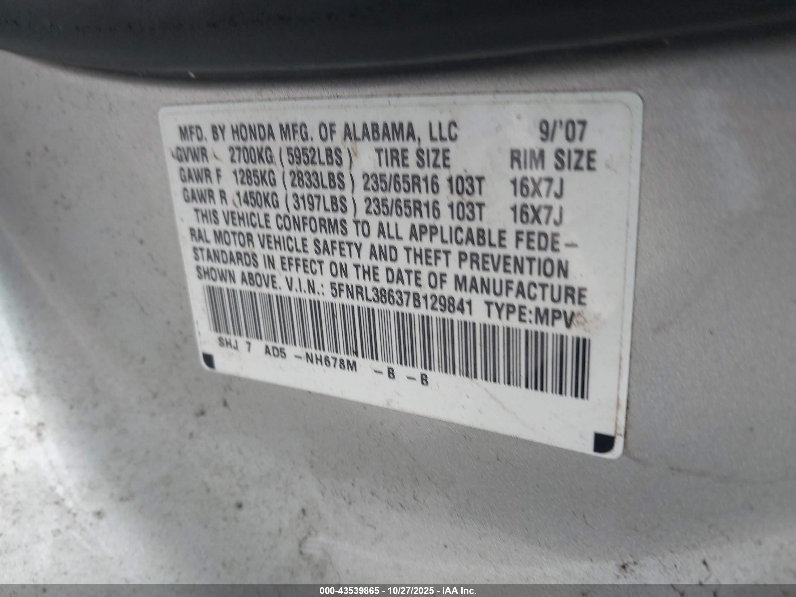 HONDA ODYSSEY image 9