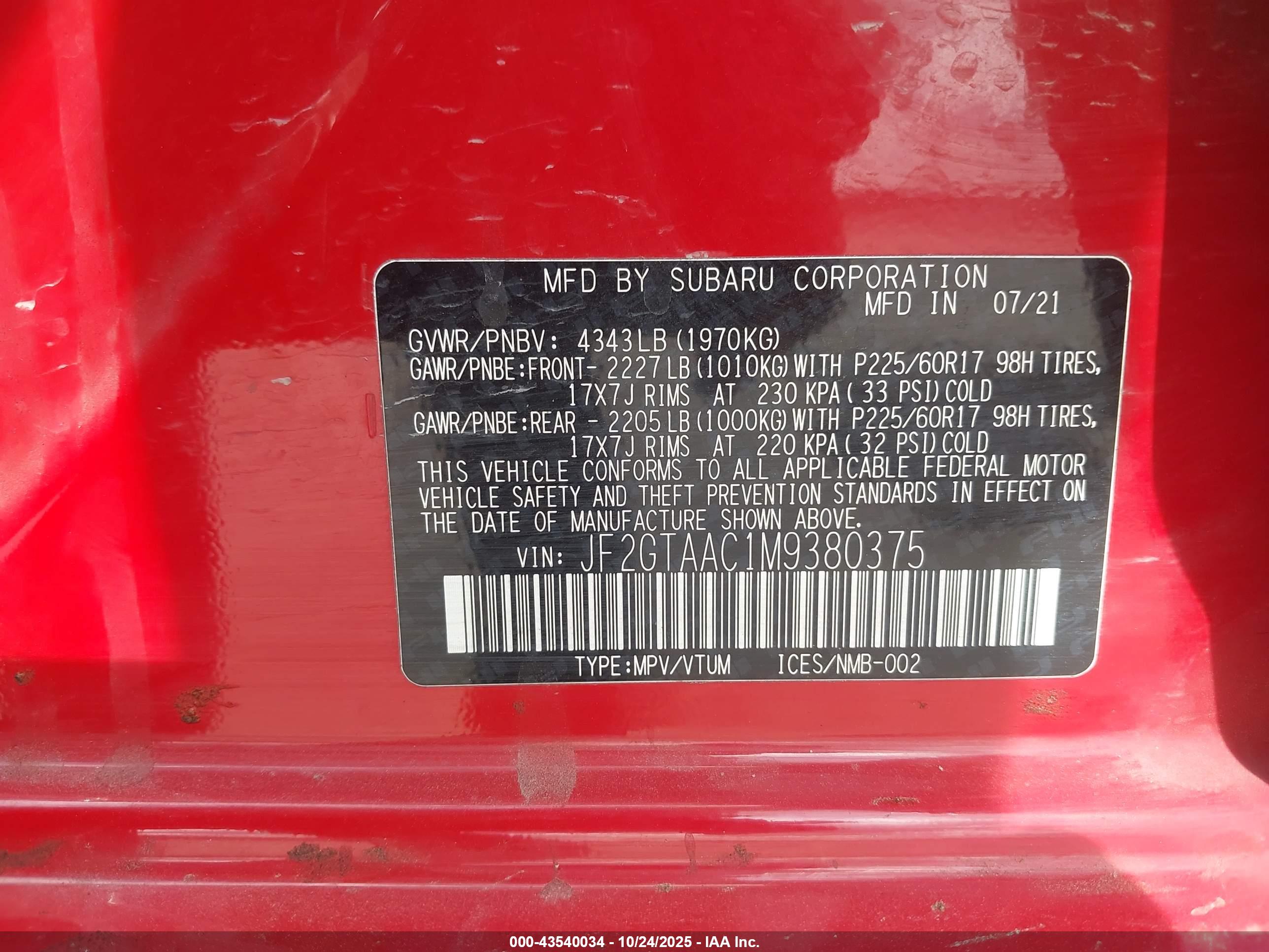 SUBARU CROSSTREK image 9