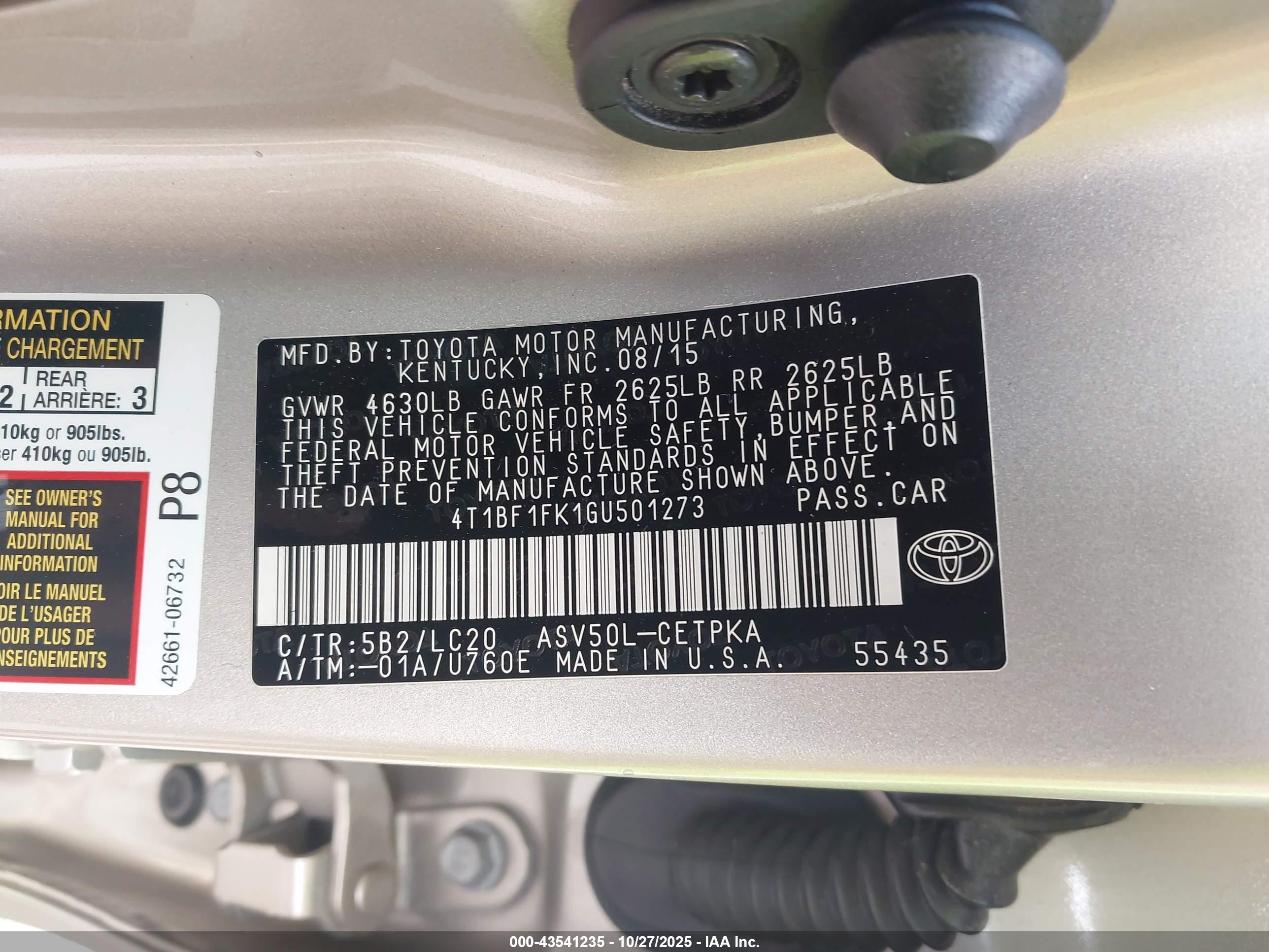 TOYOTA CAMRY image 9