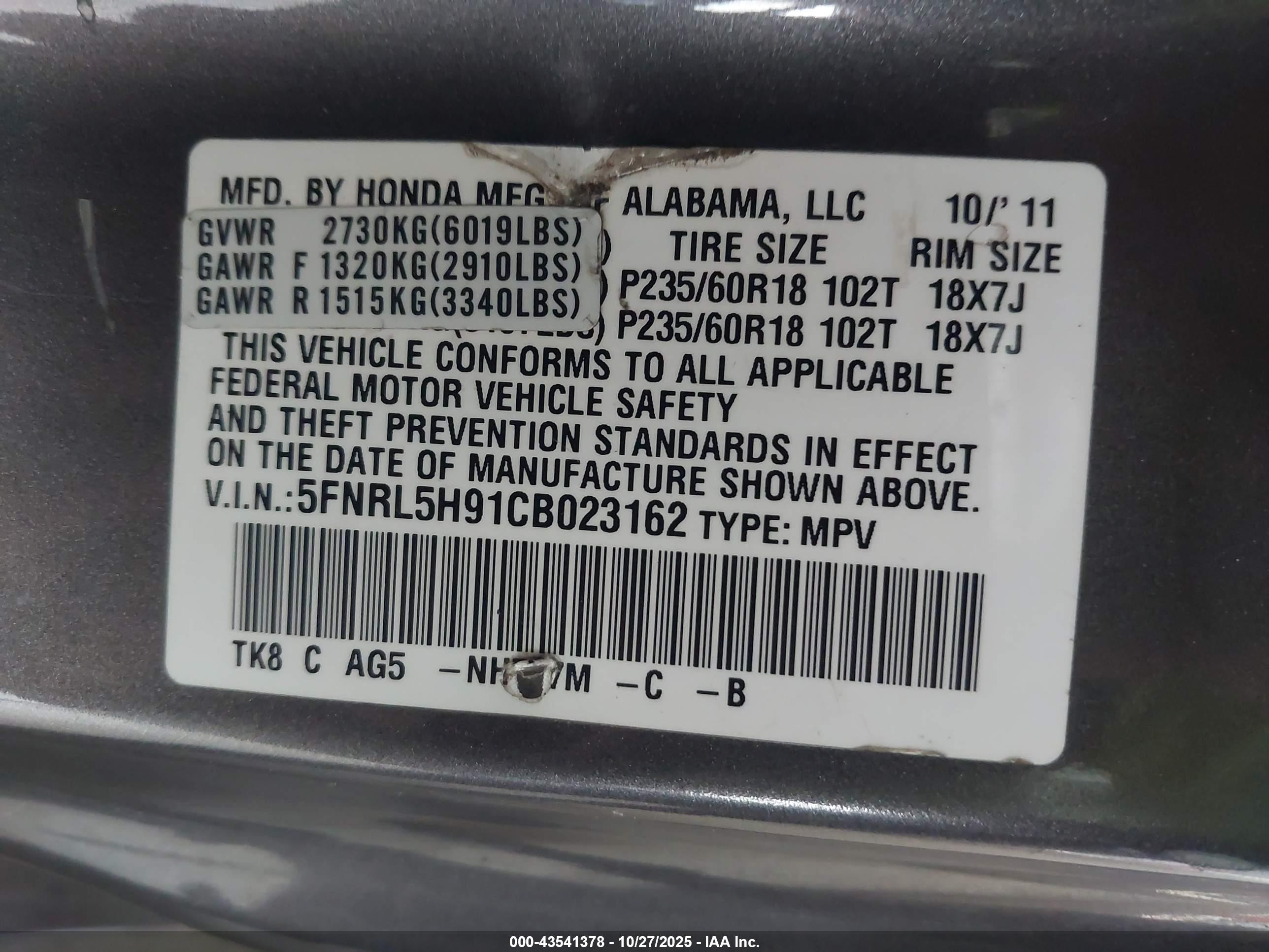 HONDA ODYSSEY image 9