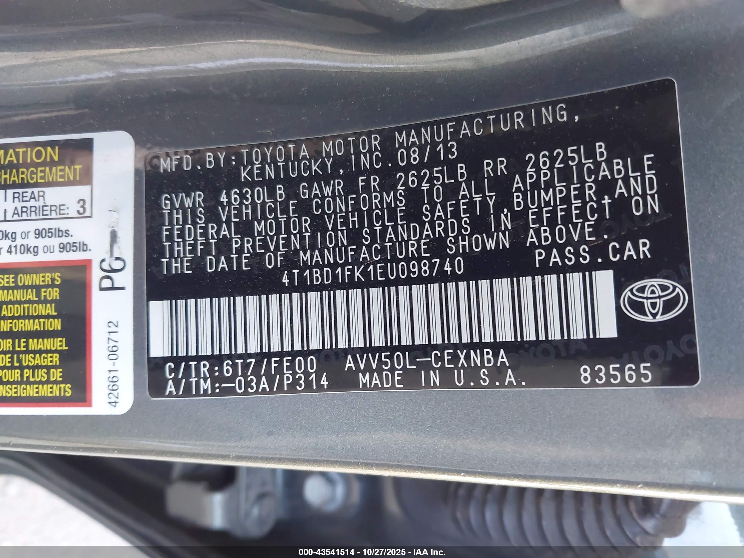 TOYOTA CAMRY image 9