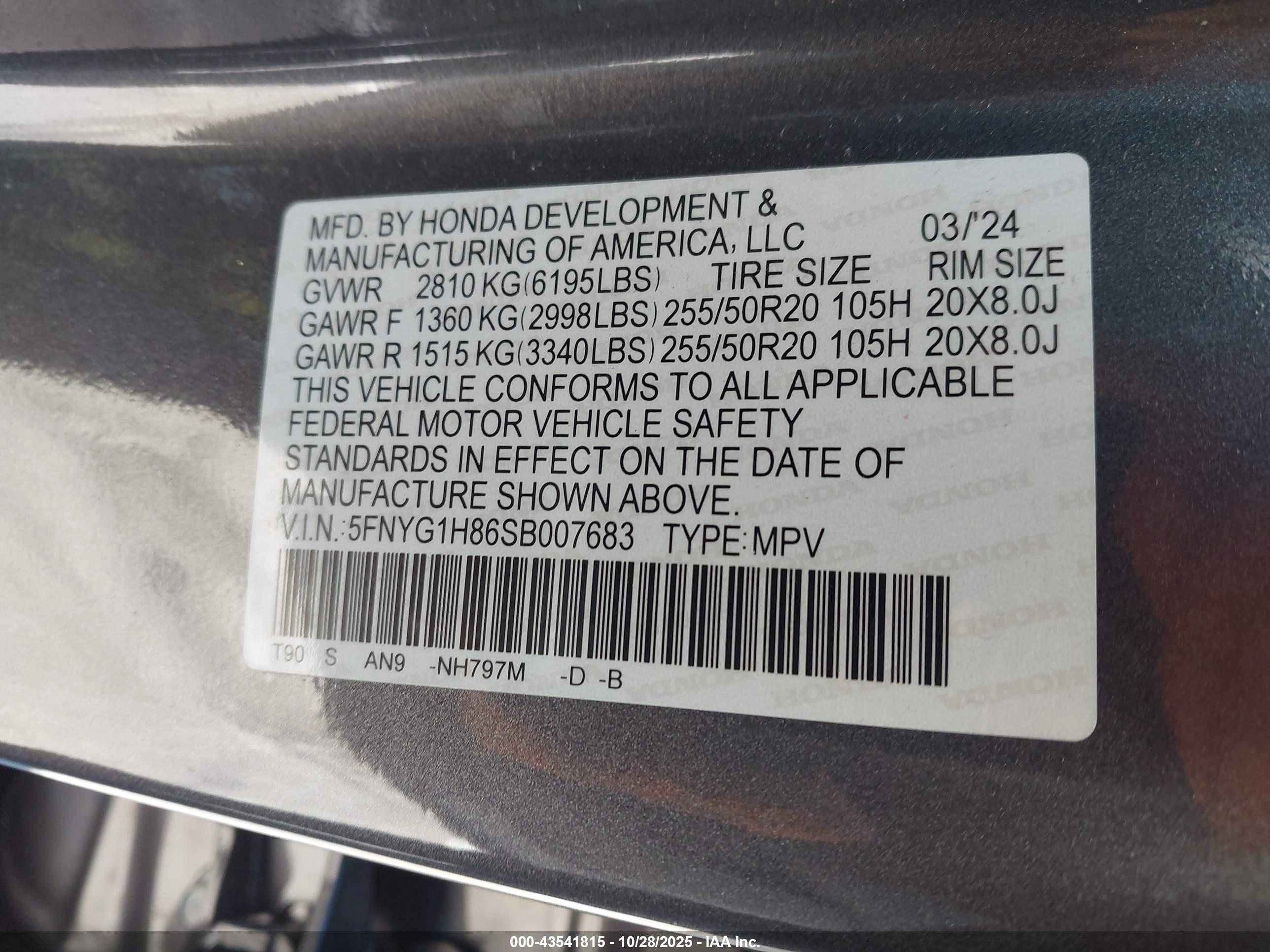 HONDA PILOT image 9