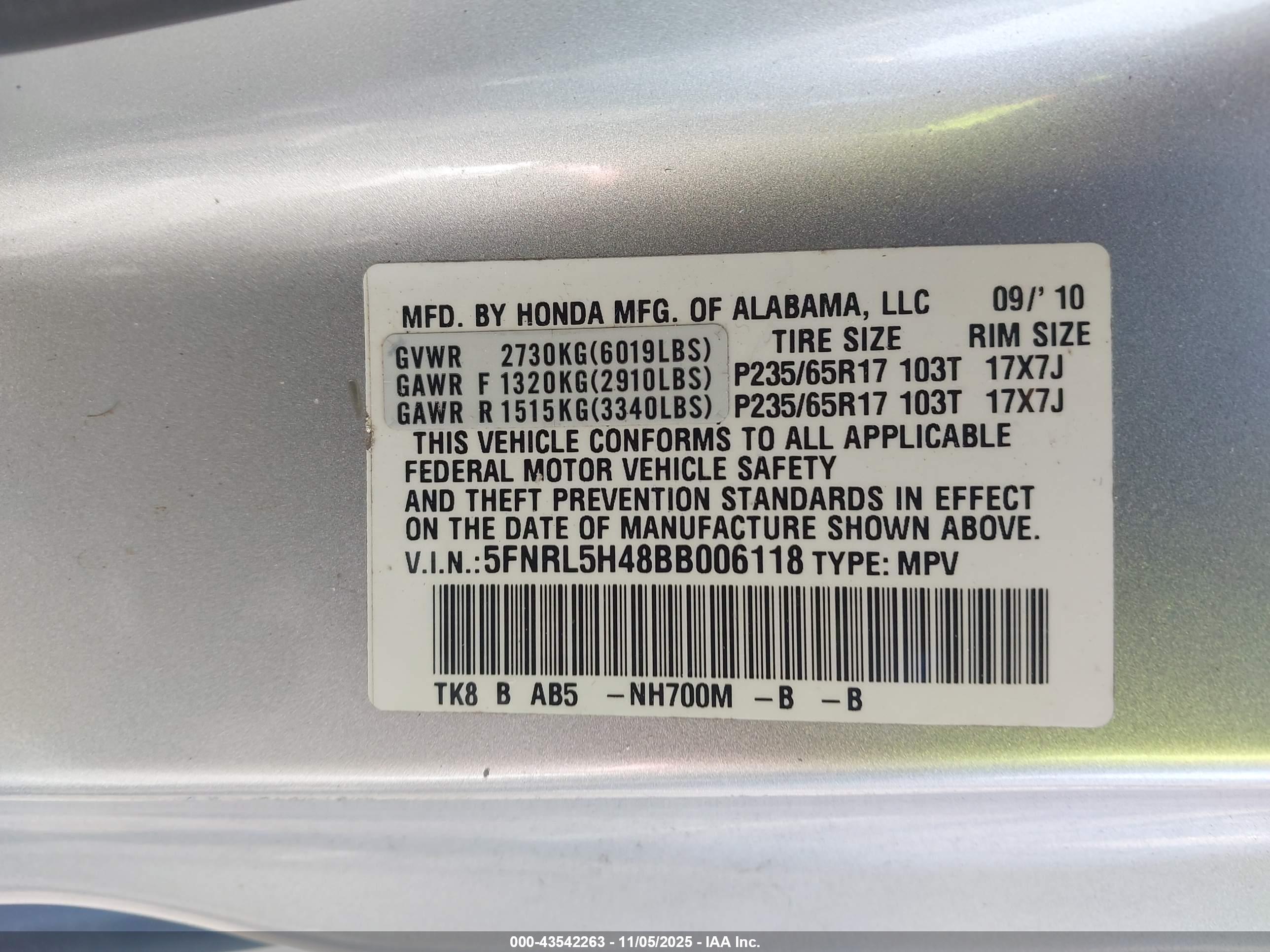 HONDA ODYSSEY image 9