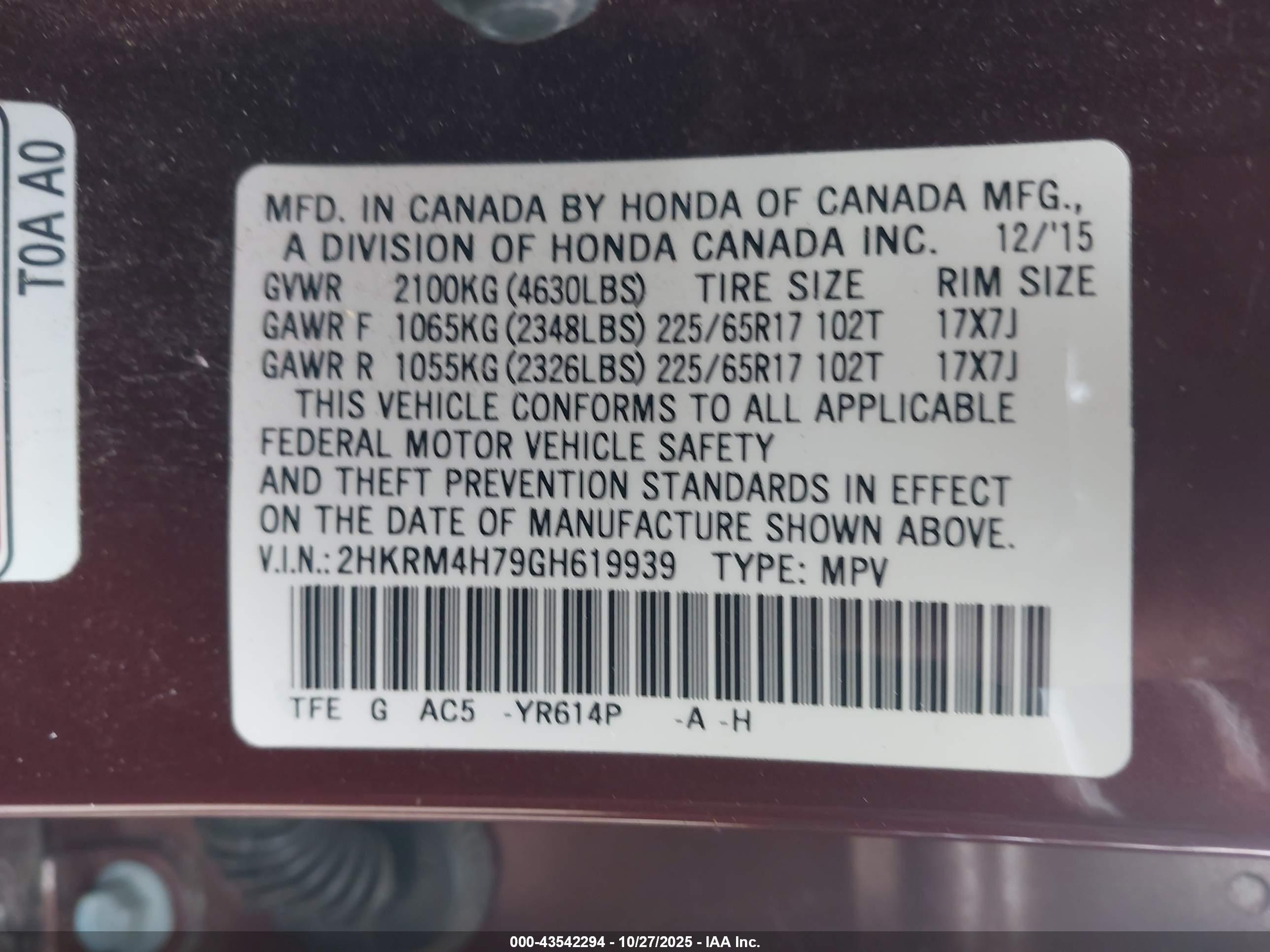 HONDA CR-V image 9