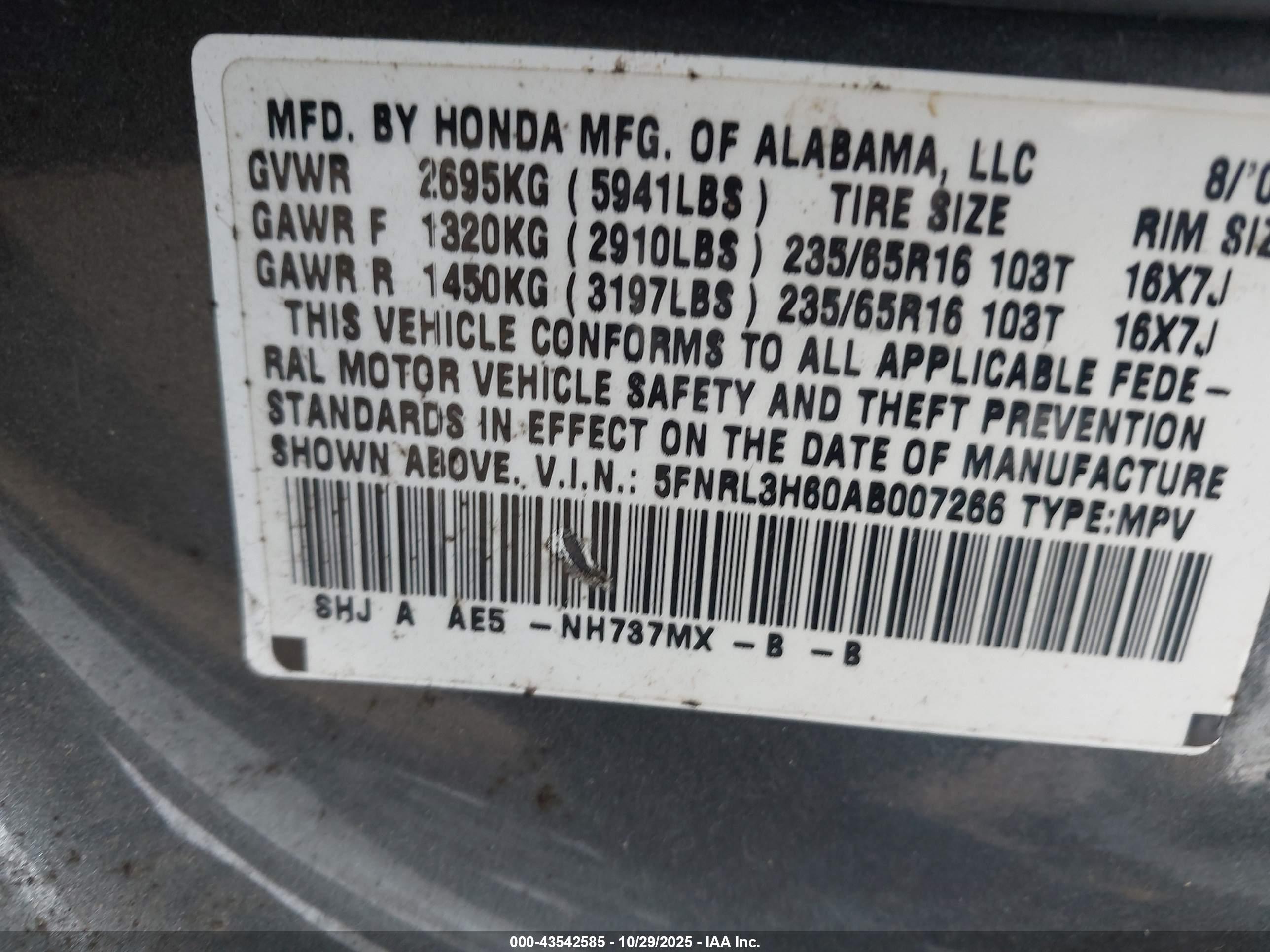 HONDA ODYSSEY image 9