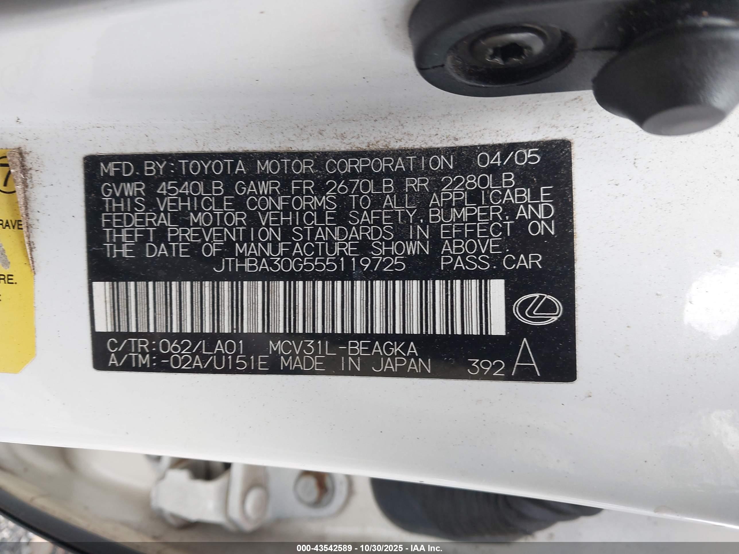 LEXUS ES image 9