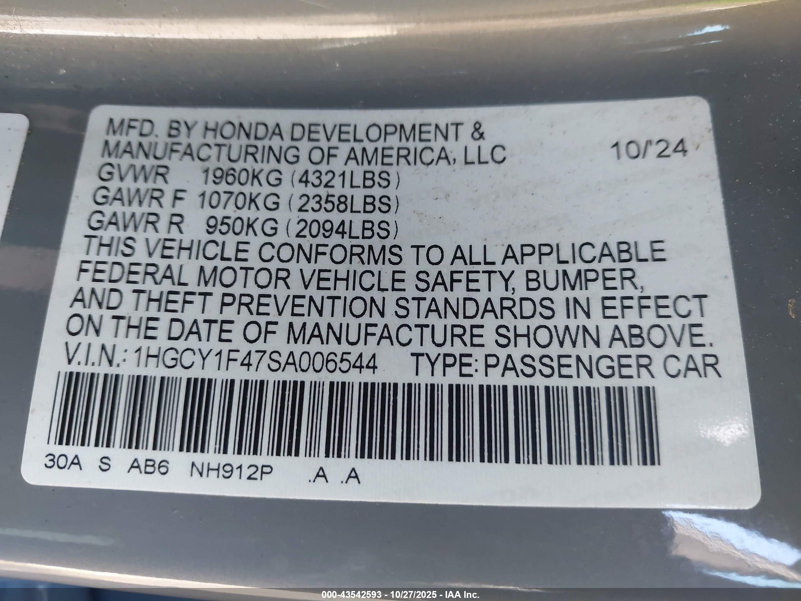 HONDA ACCORD image 9