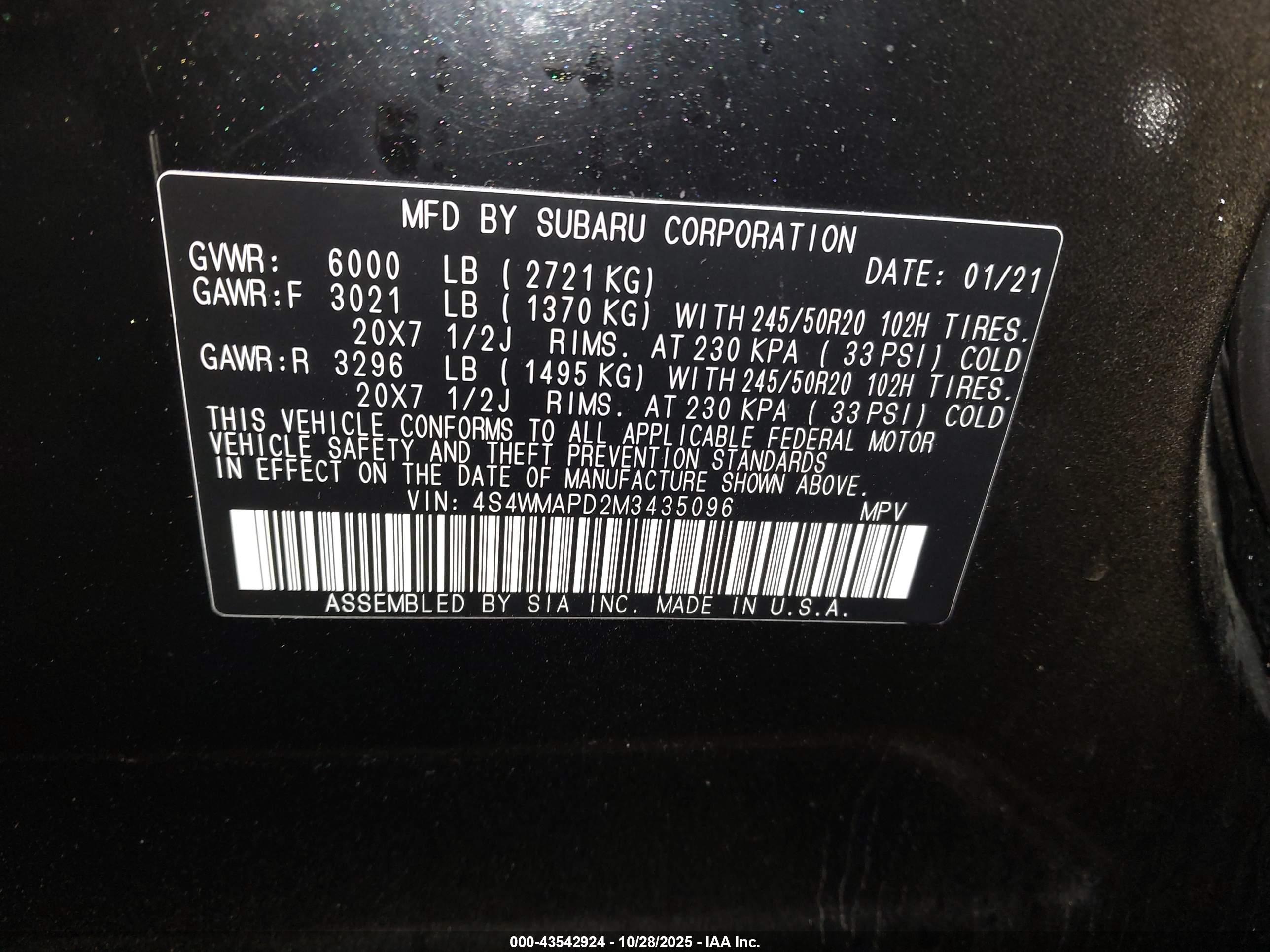SUBARU ASCENT image 9