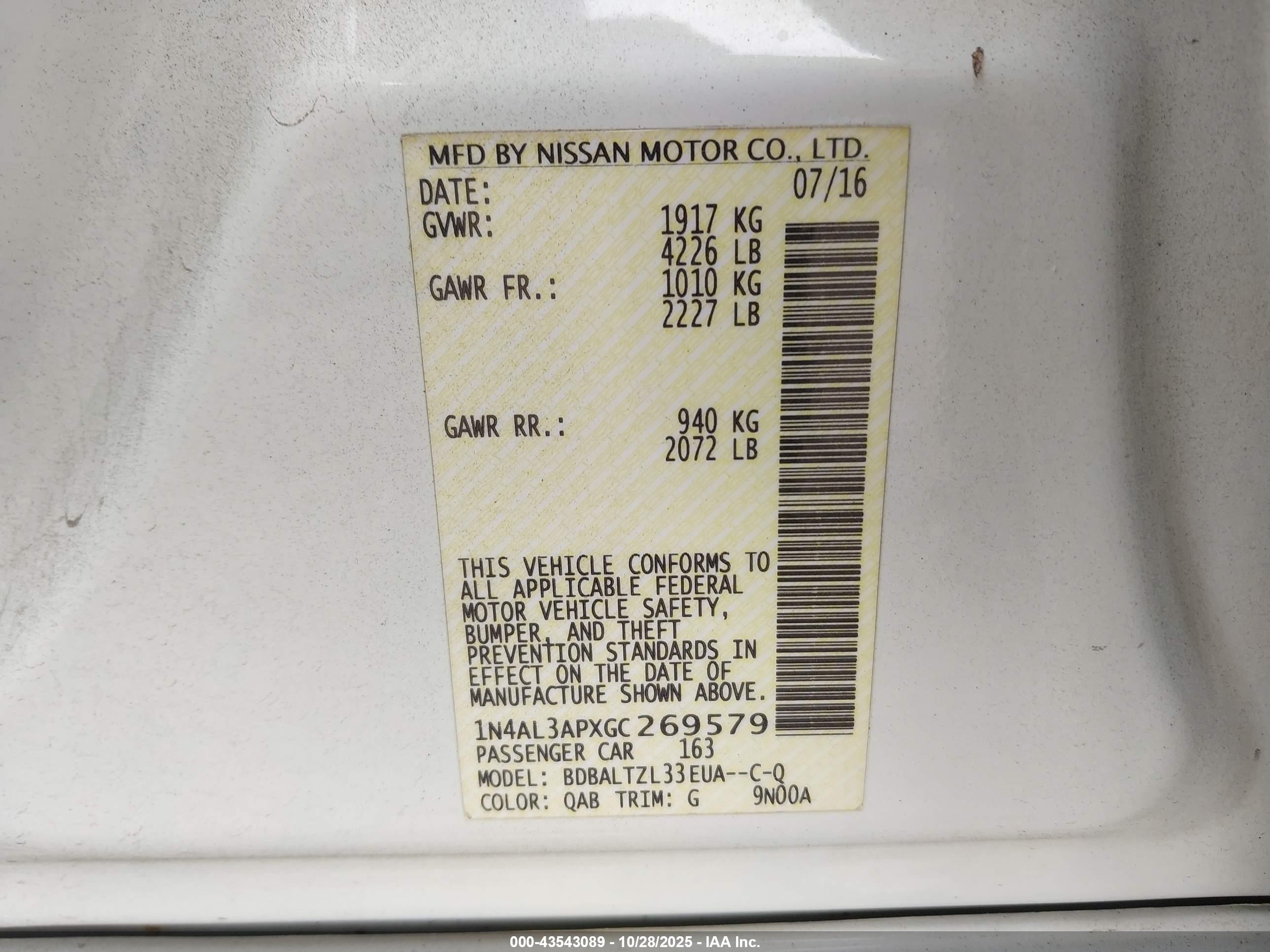 NISSAN ALTIMA image 9
