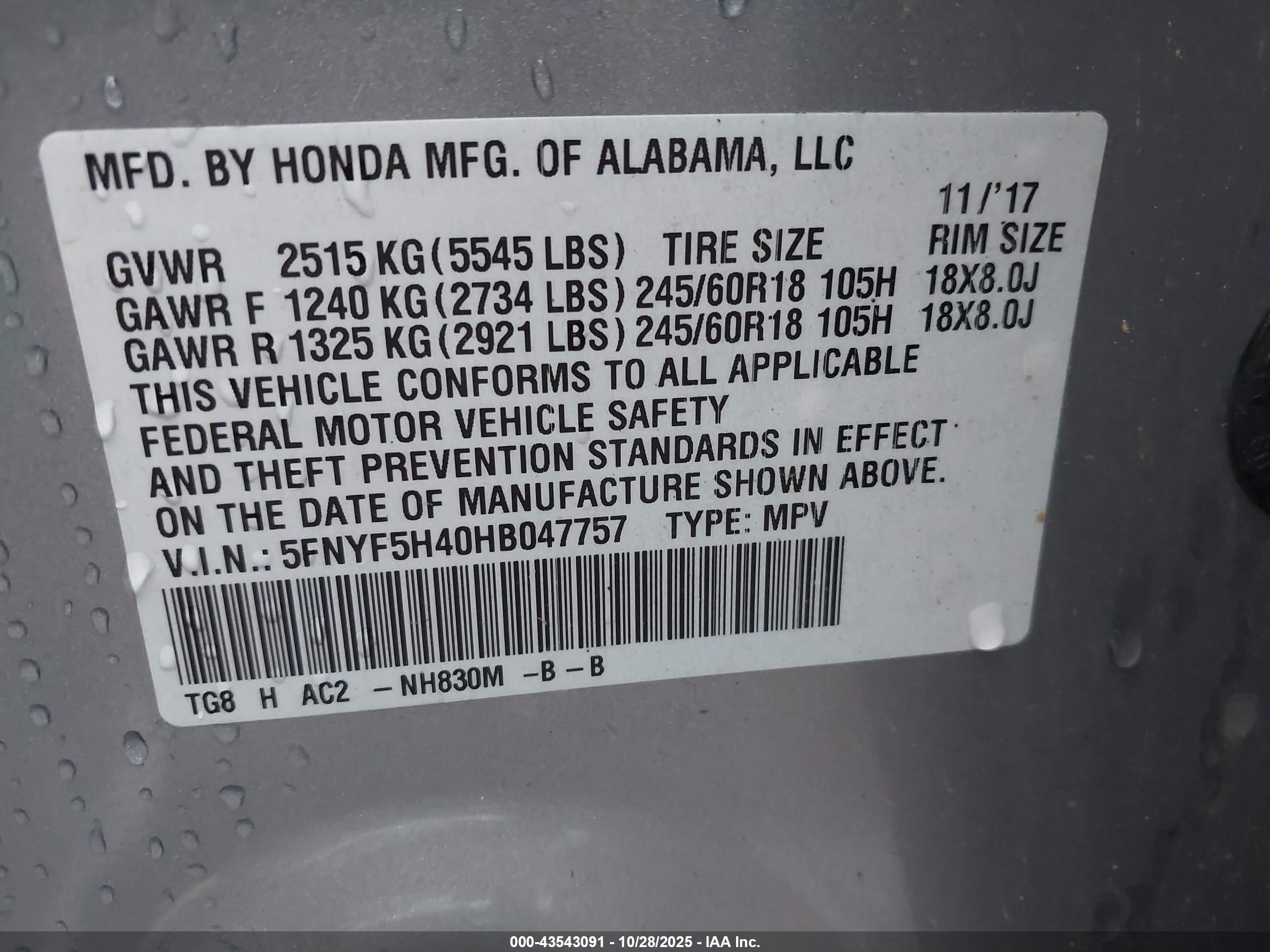 HONDA PILOT image 9