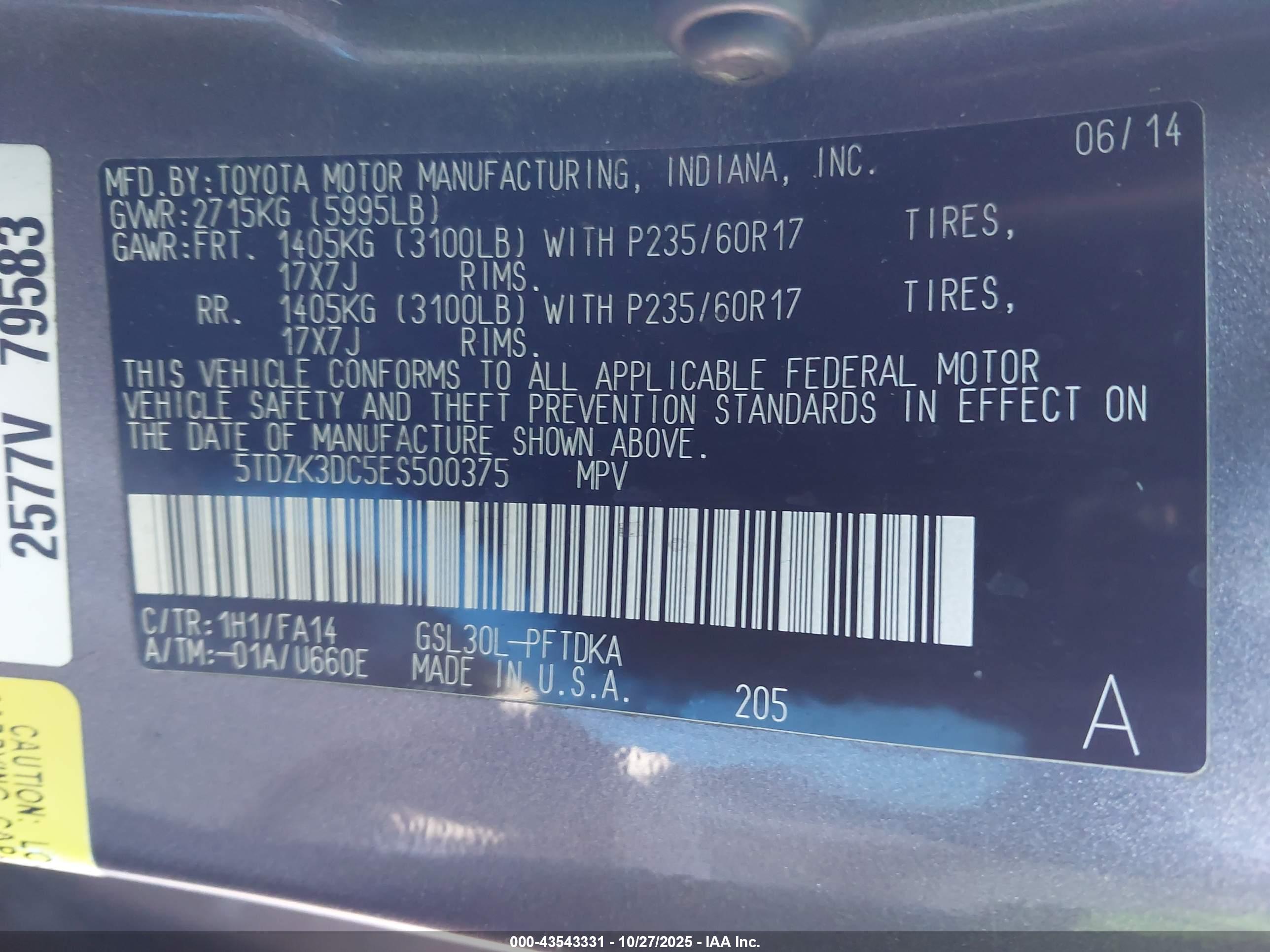 TOYOTA SIENNA image 9