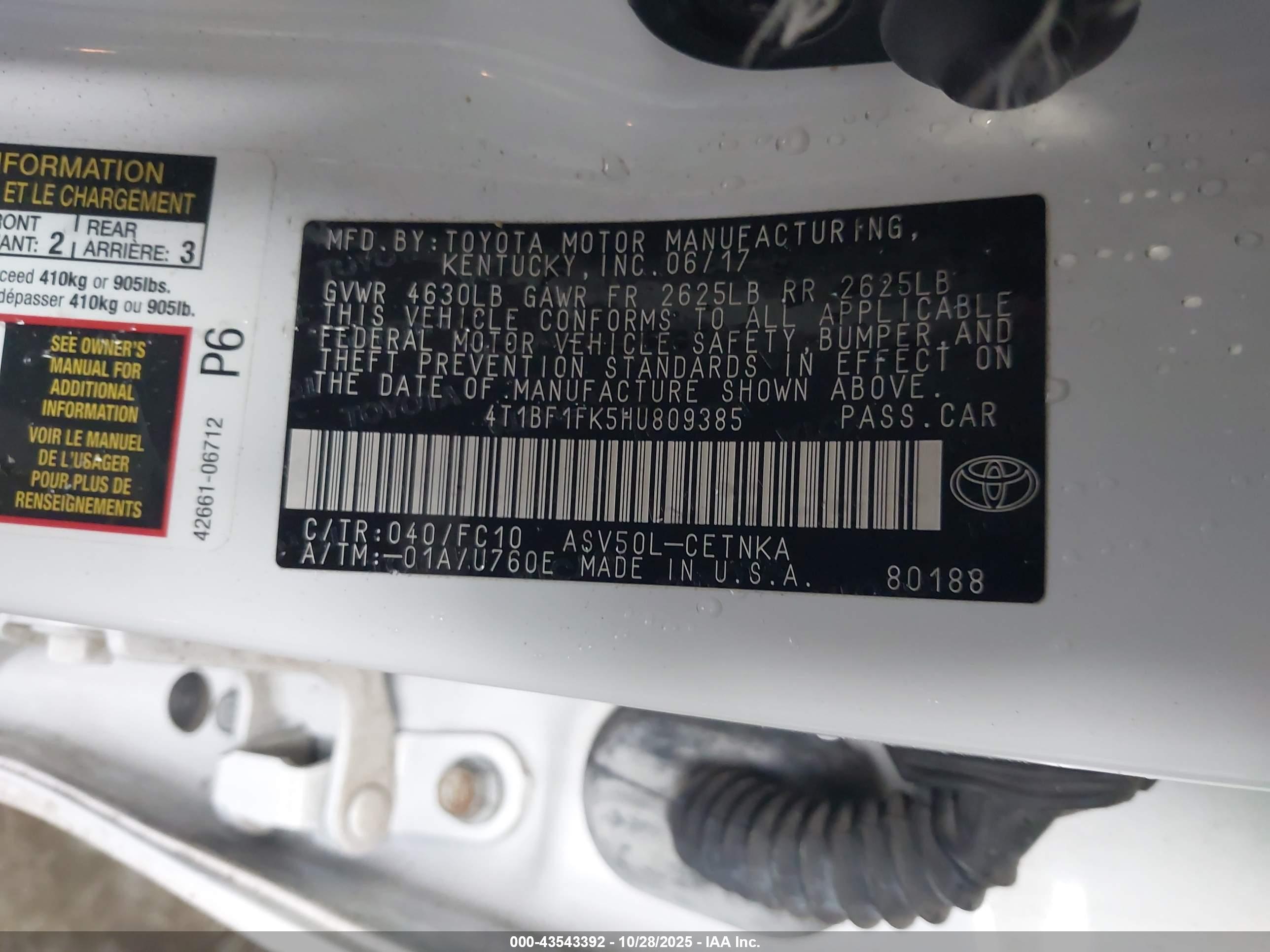TOYOTA CAMRY image 9