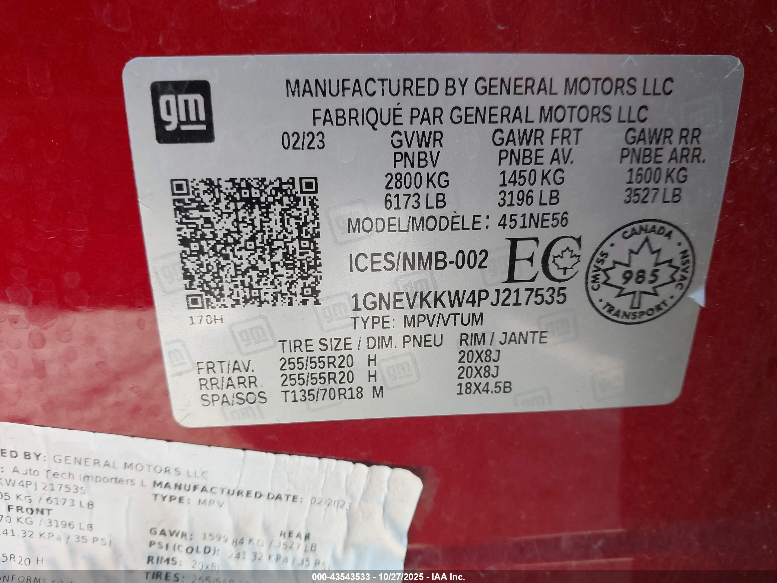 CHEVROLET TRAVERSE image 9