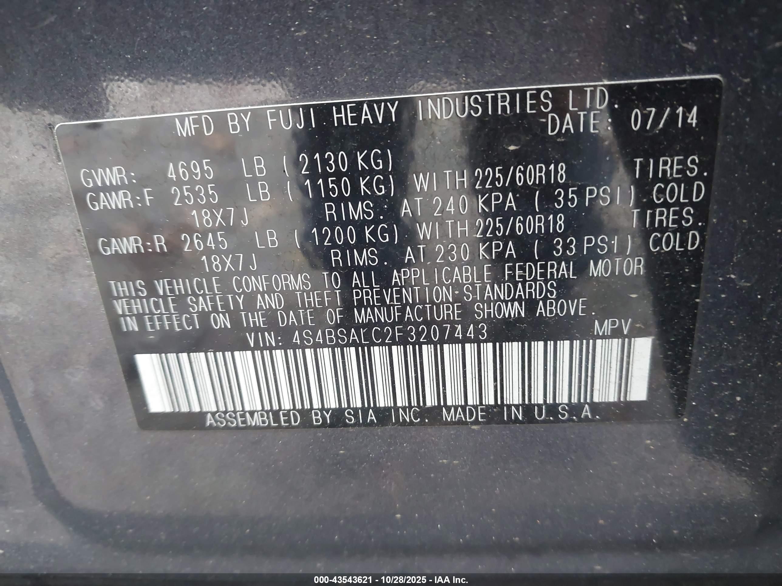 SUBARU OUTBACK image 9