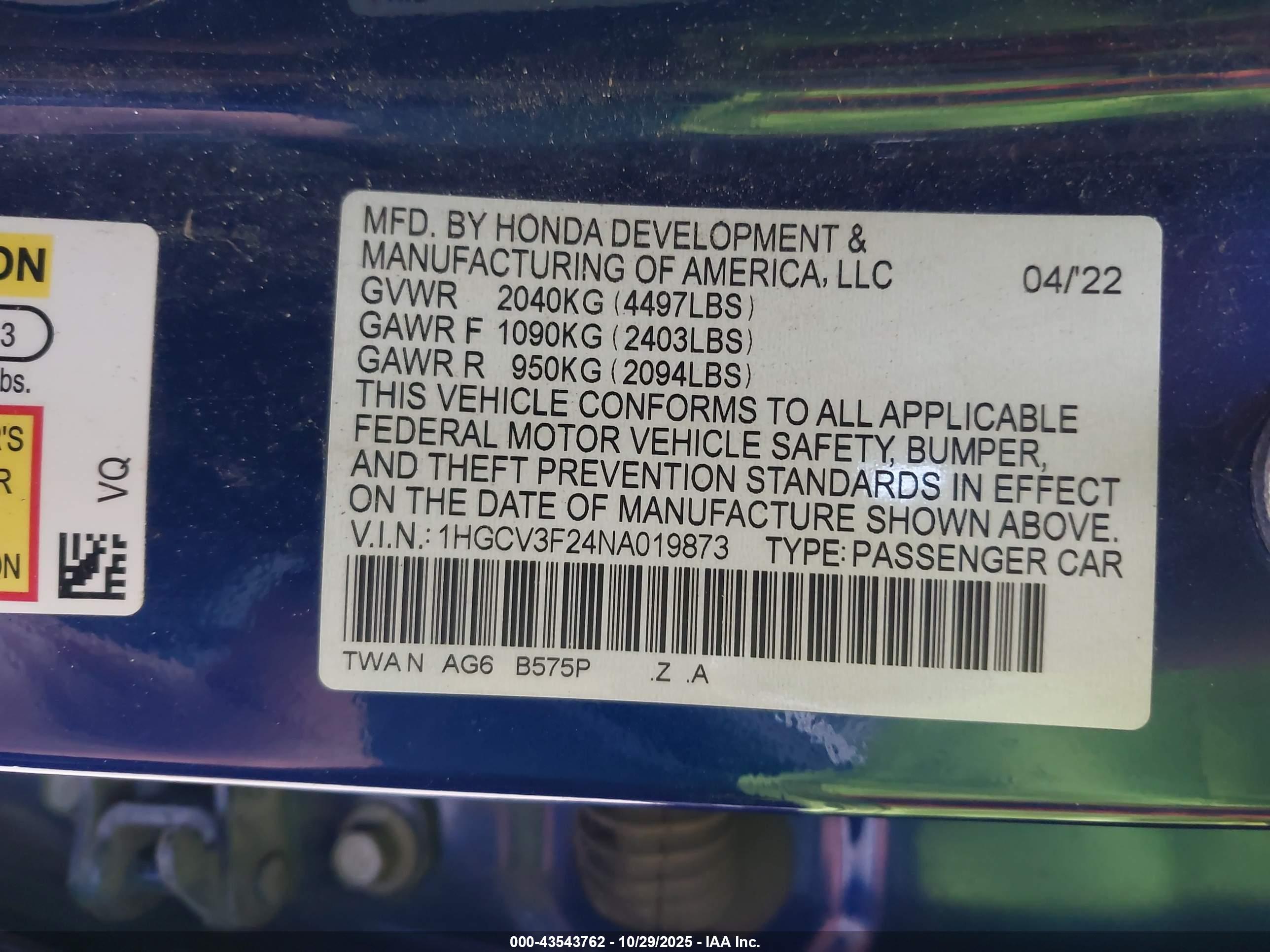 HONDA ACCORD image 9