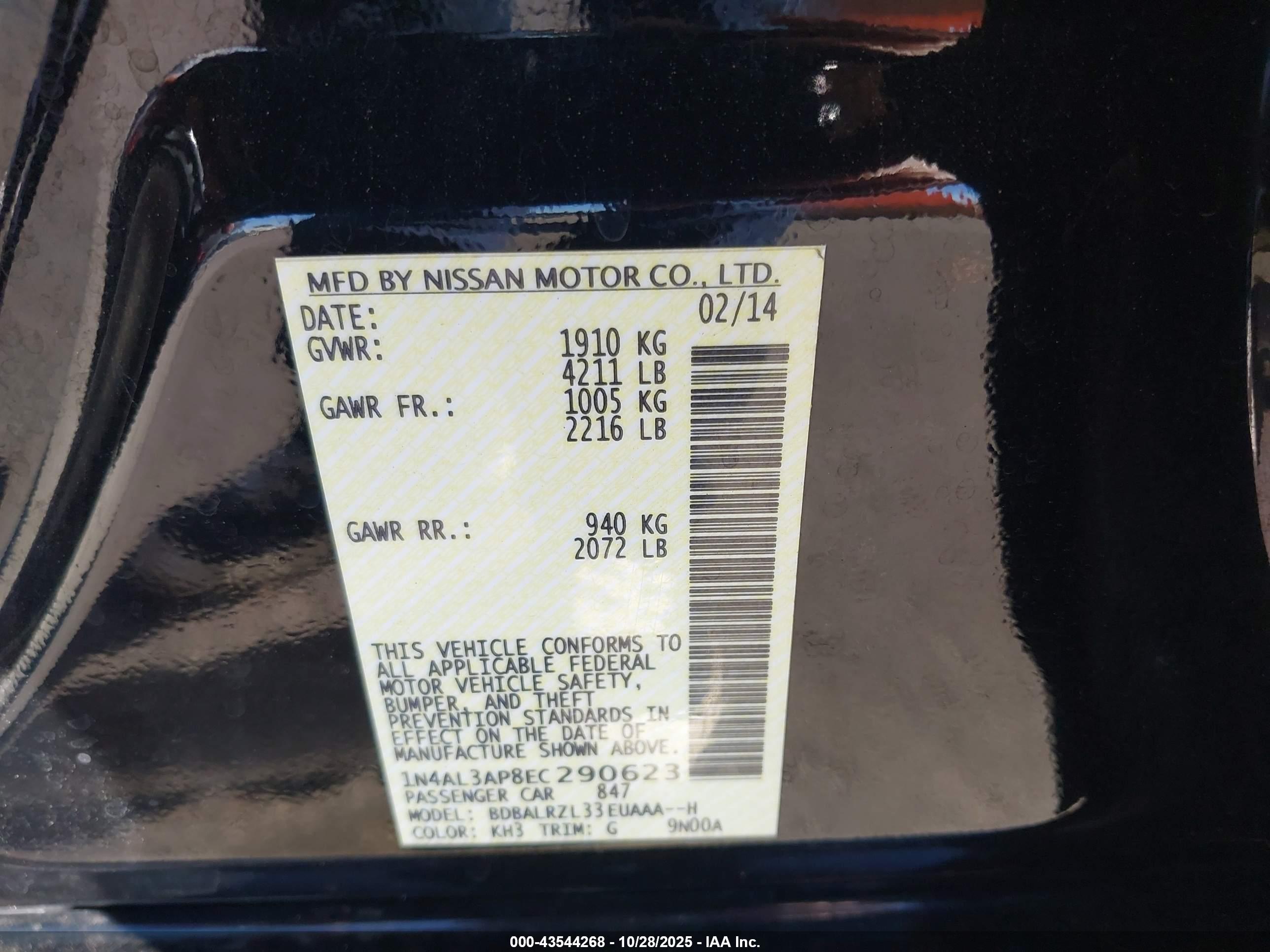 NISSAN ALTIMA image 9