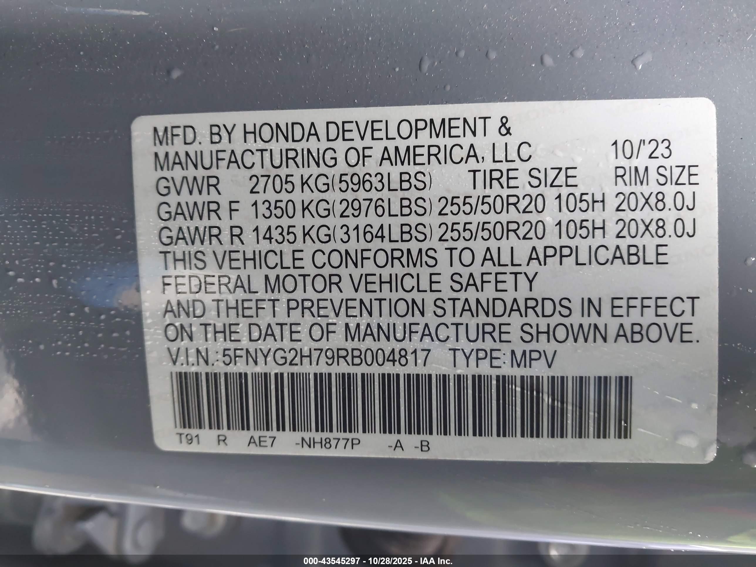 HONDA PILOT image 9