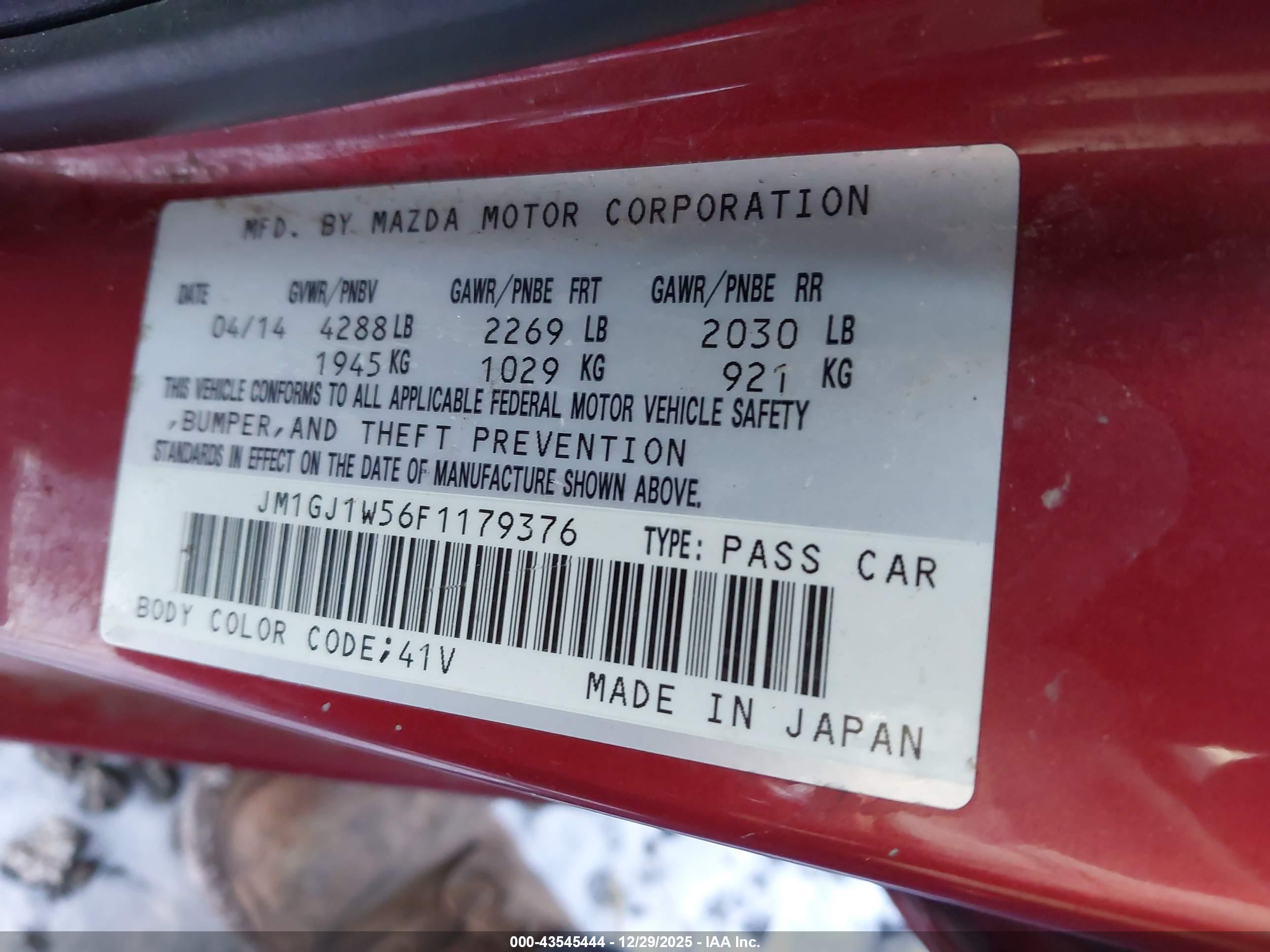 MAZDA MAZDA6 image 9