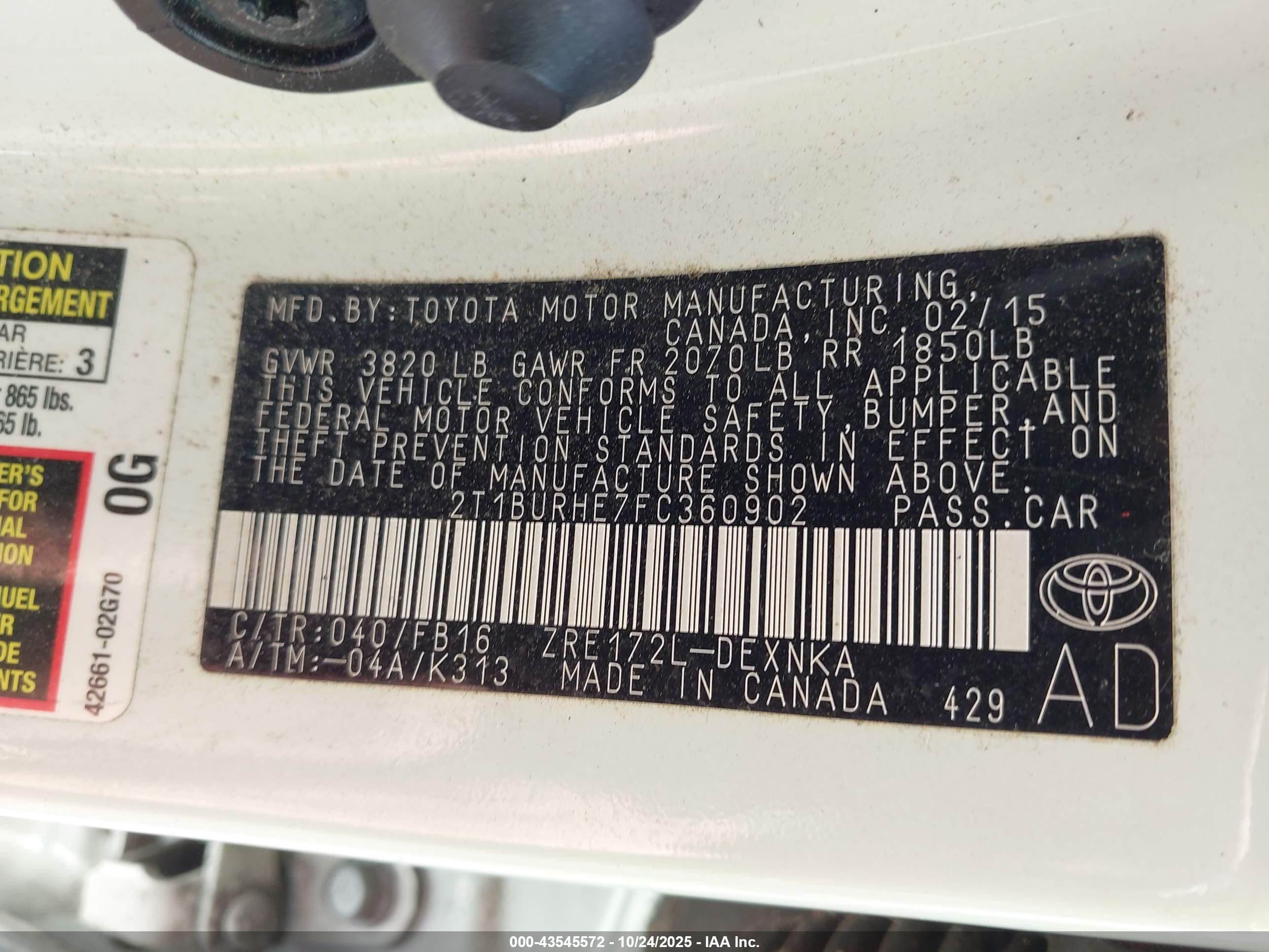 TOYOTA COROLLA image 9