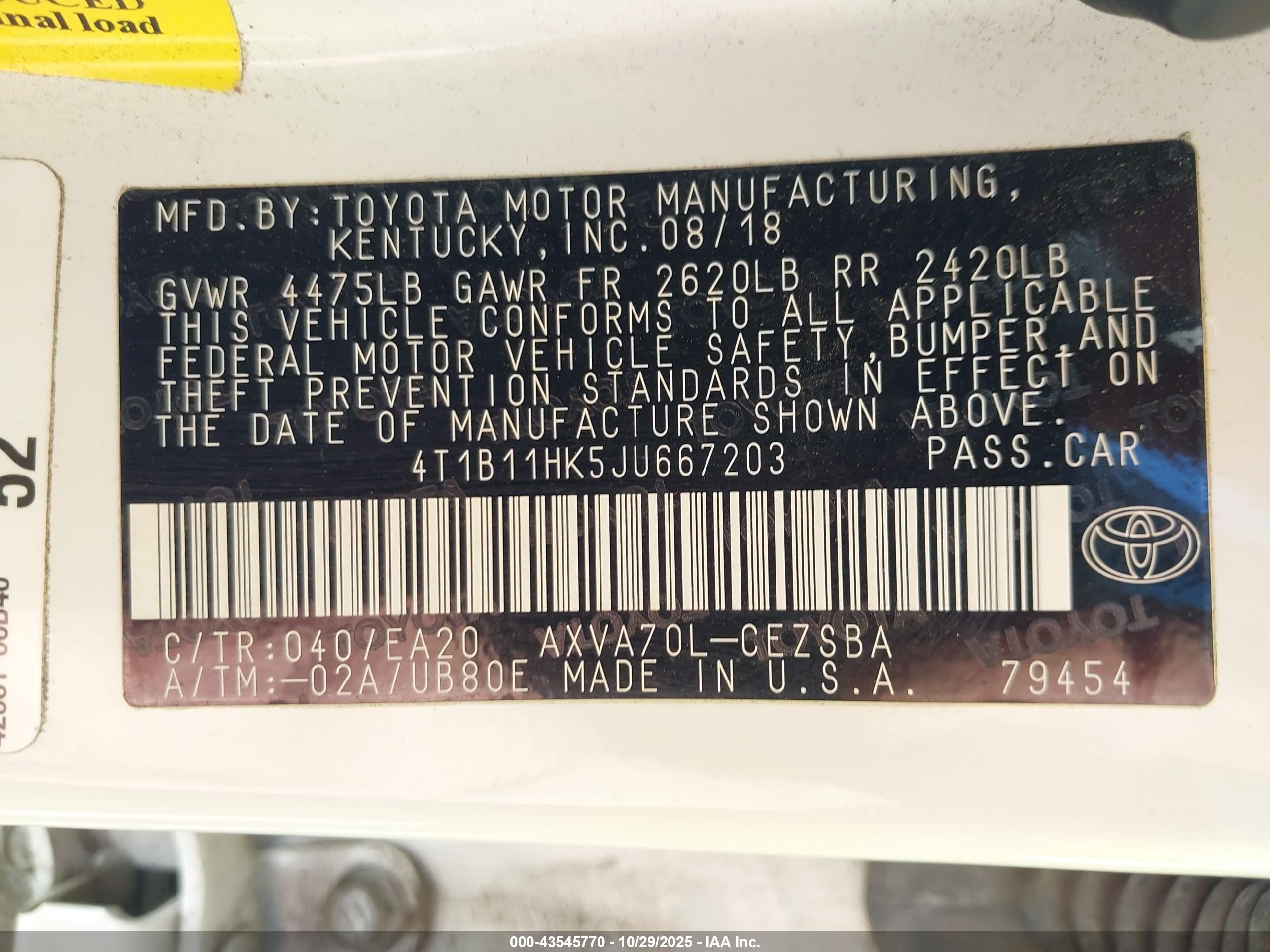 TOYOTA CAMRY image 9