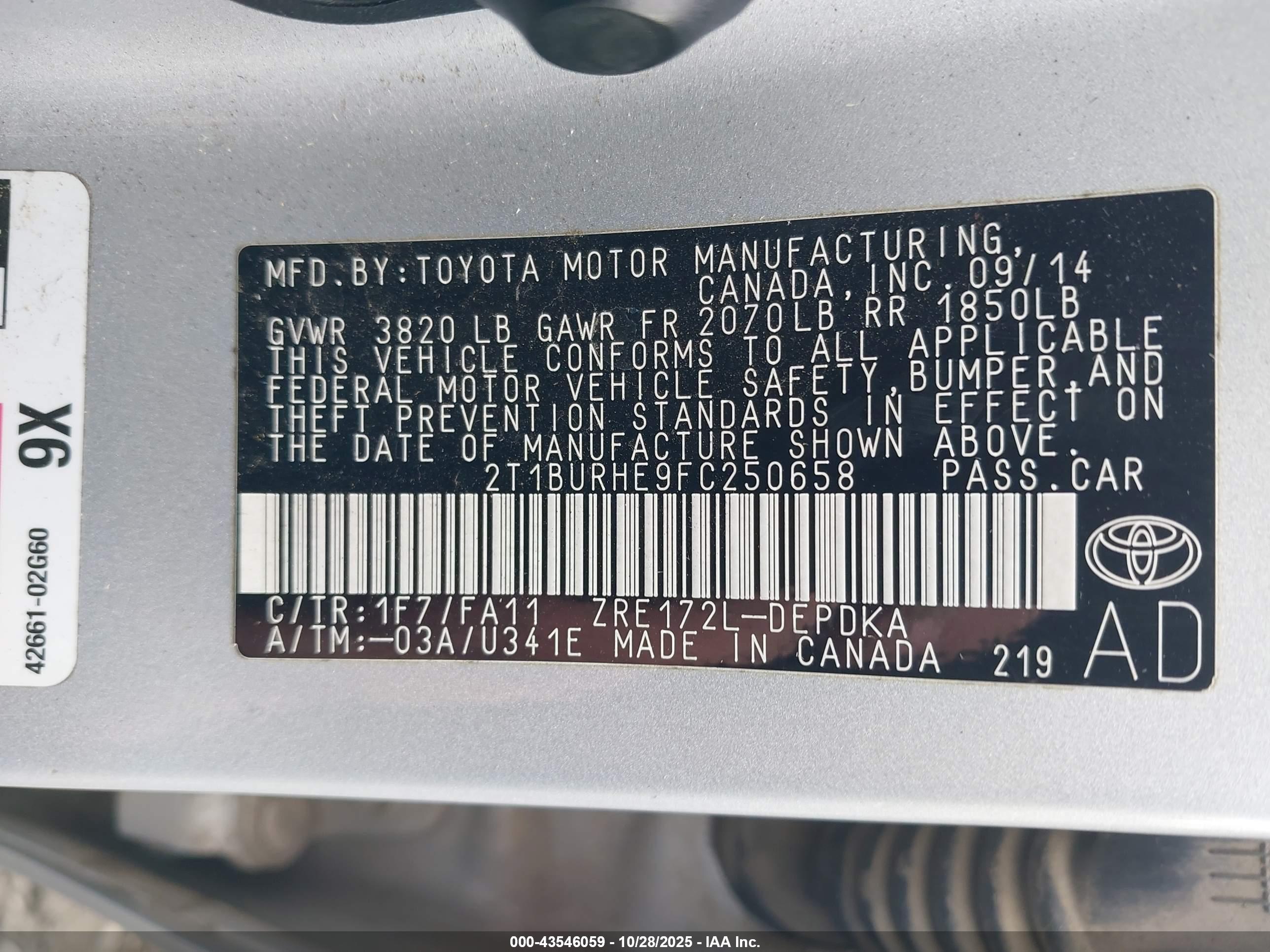 TOYOTA COROLLA image 9
