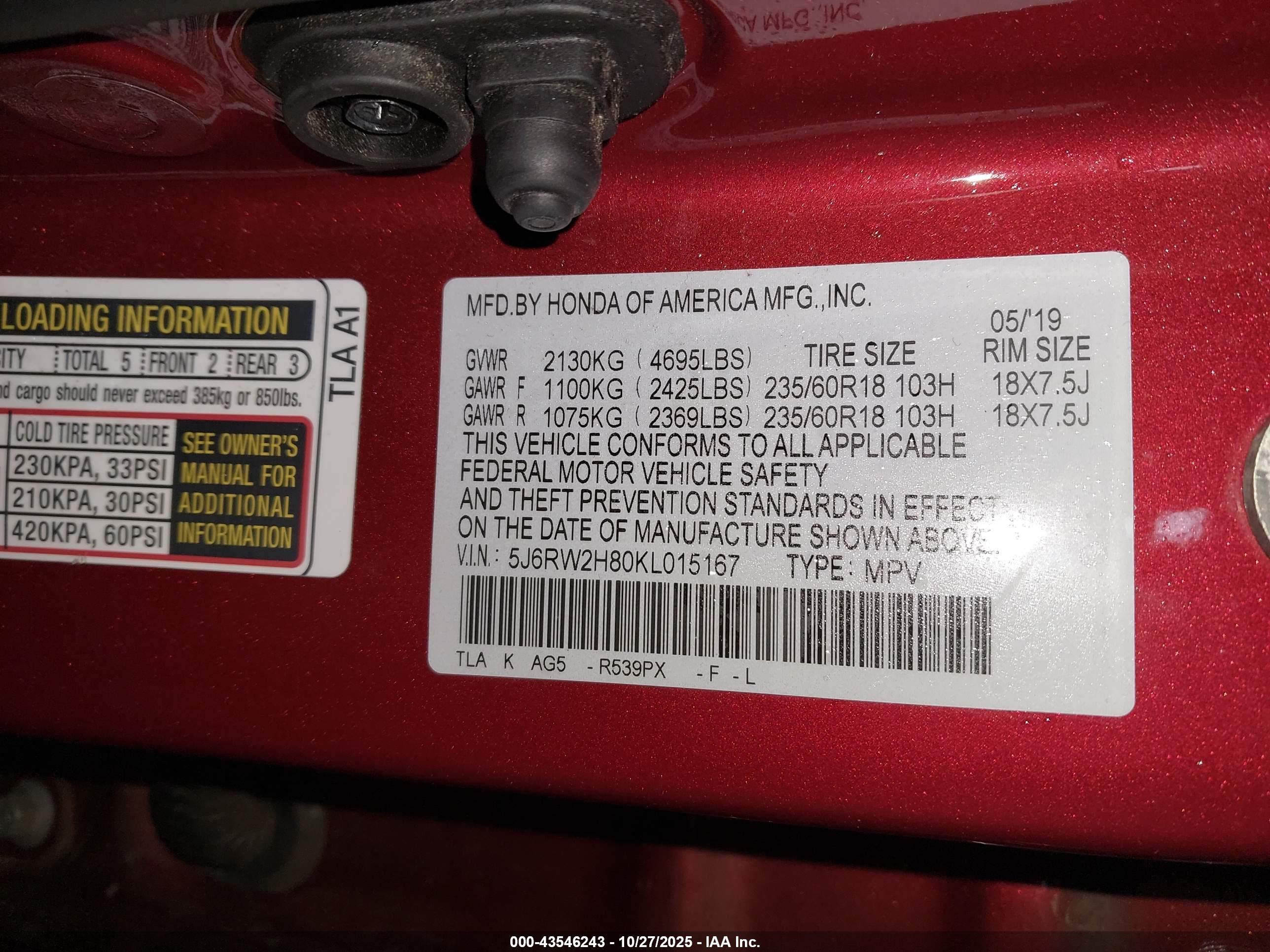 HONDA CR-V image 9