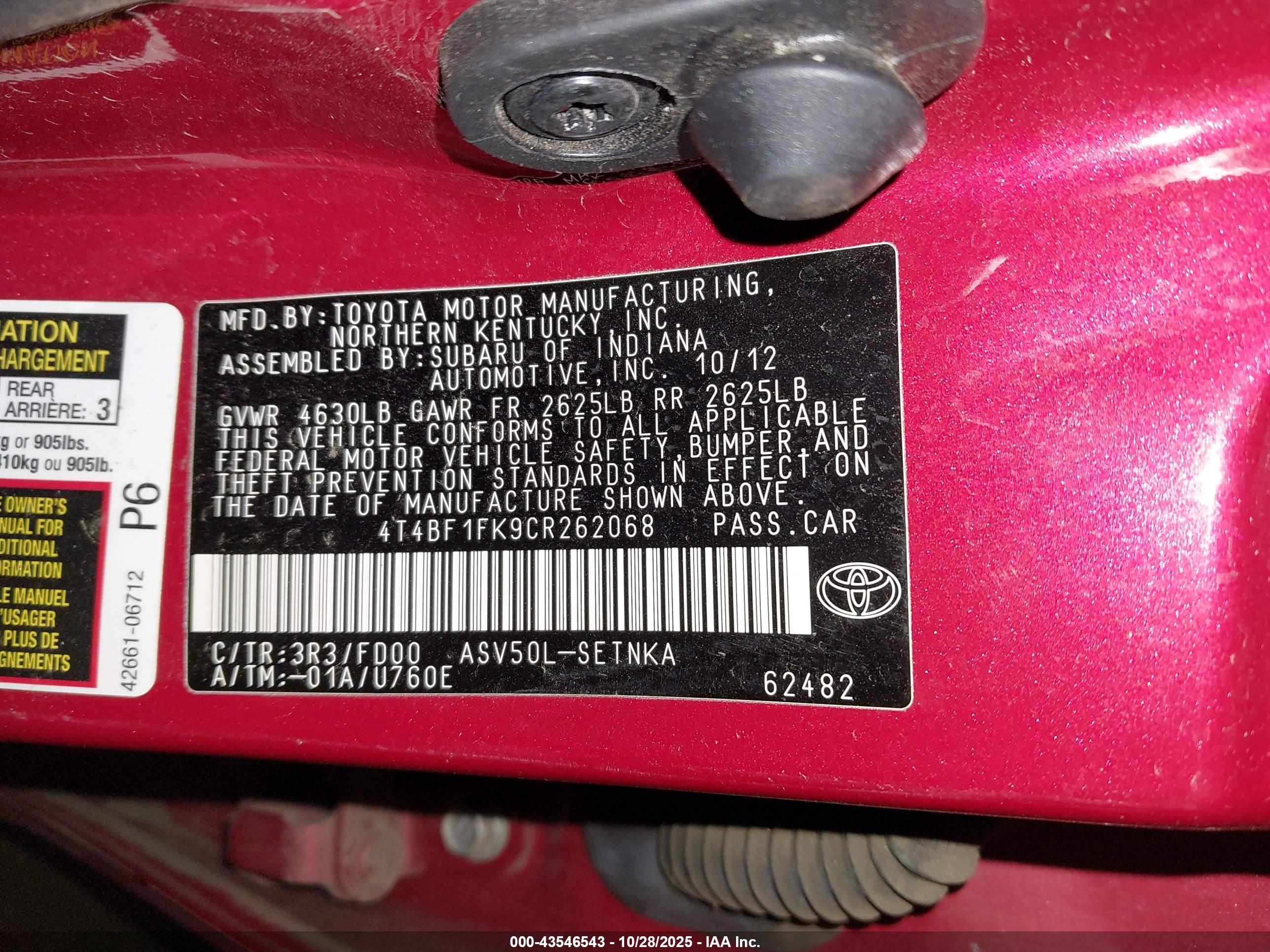 TOYOTA CAMRY image 9