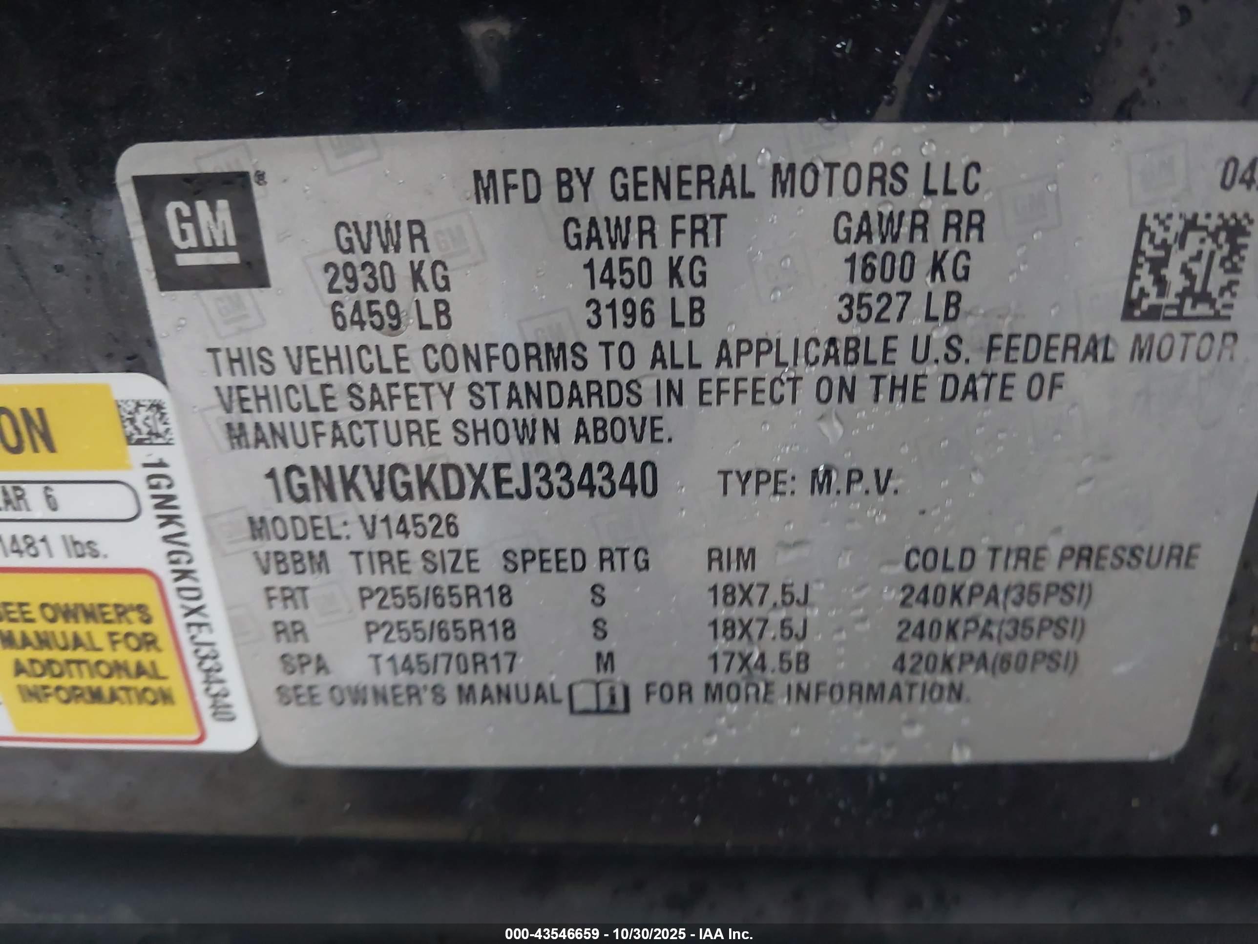 CHEVROLET TRAVERSE image 9