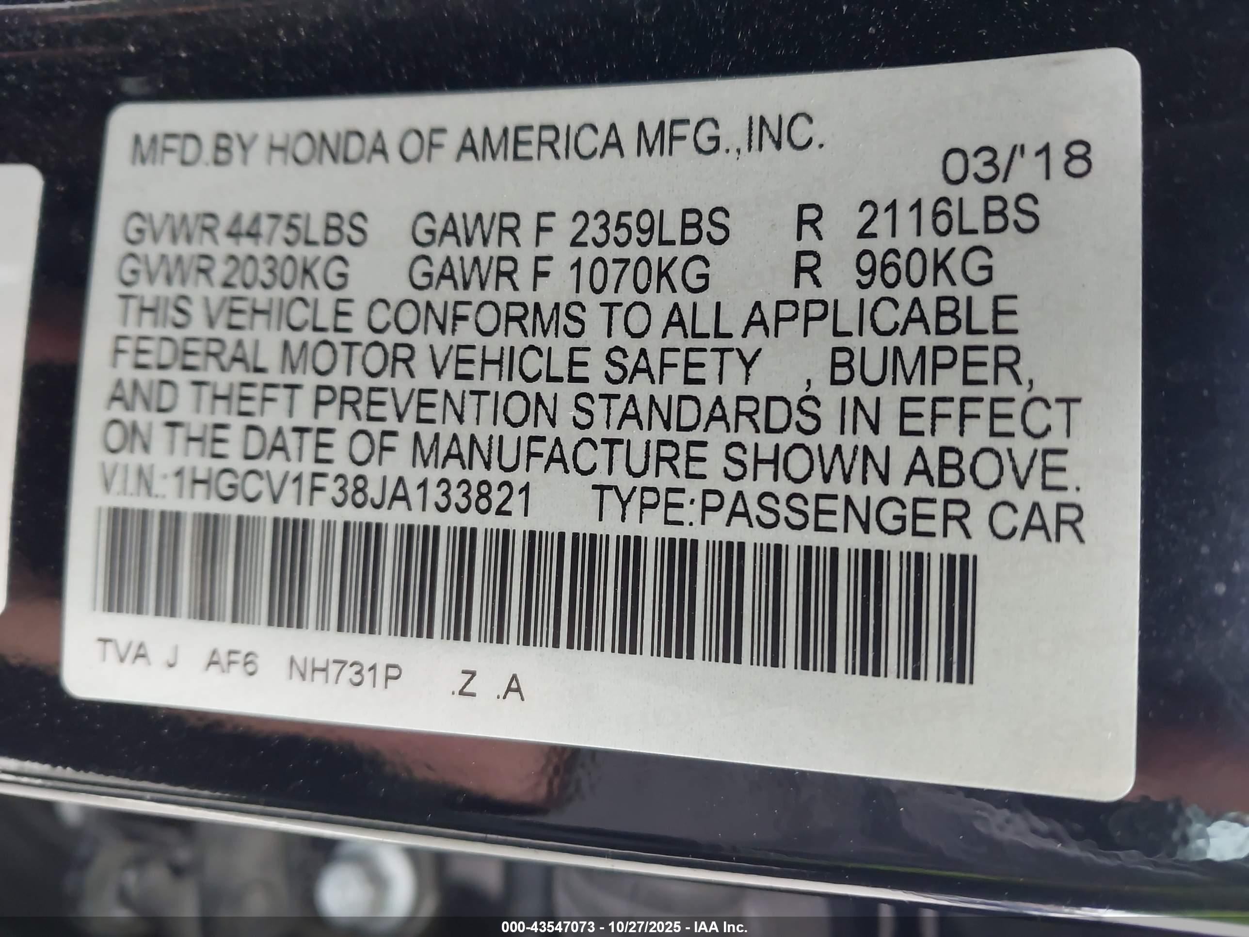 HONDA ACCORD image 9