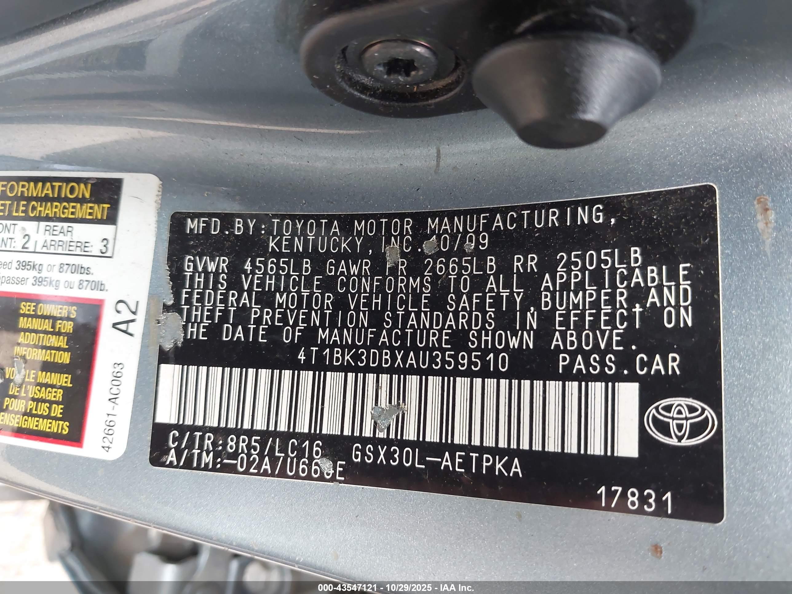 TOYOTA AVALON image 9