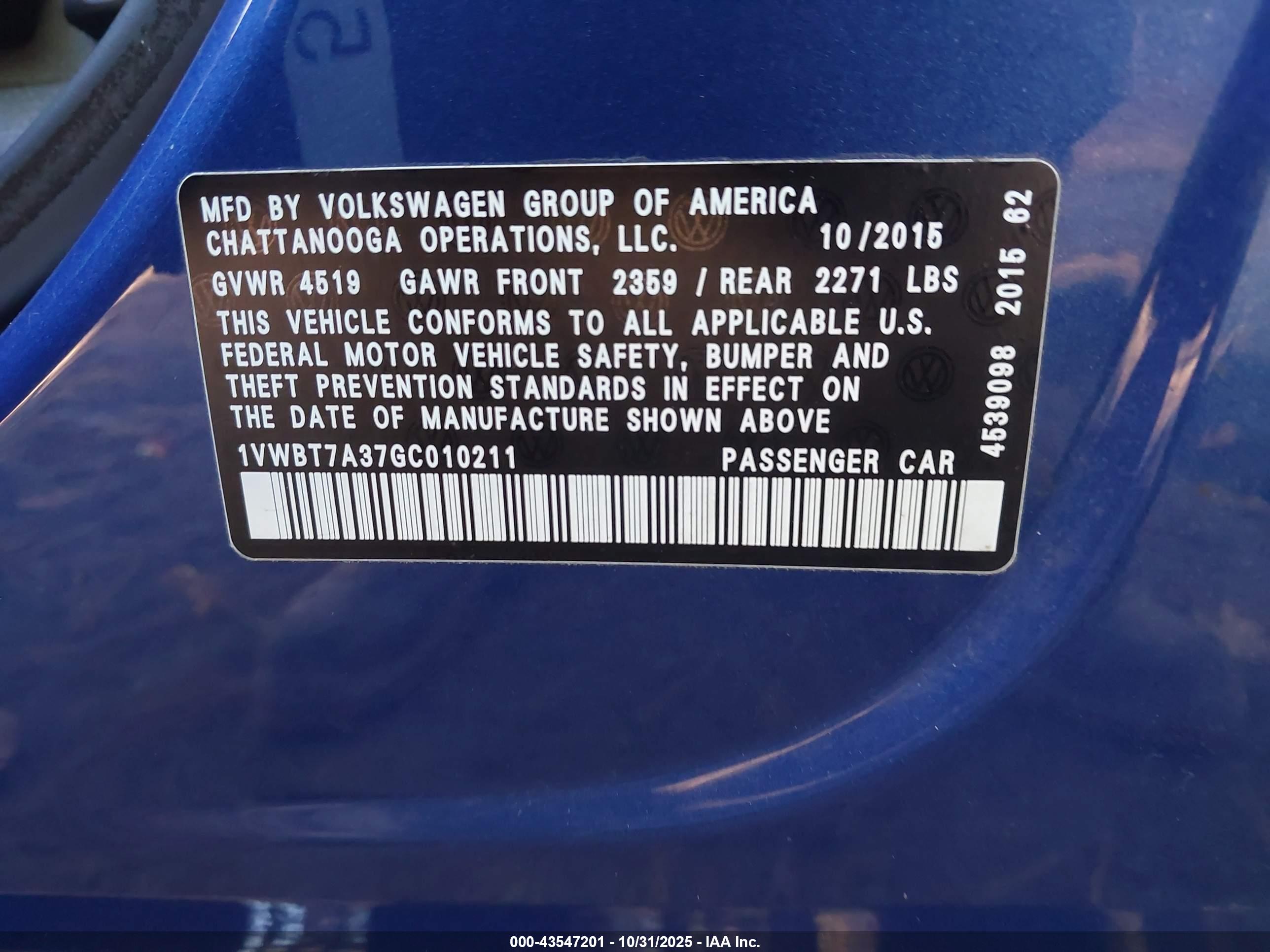 VOLKSWAGEN PASSAT image 9