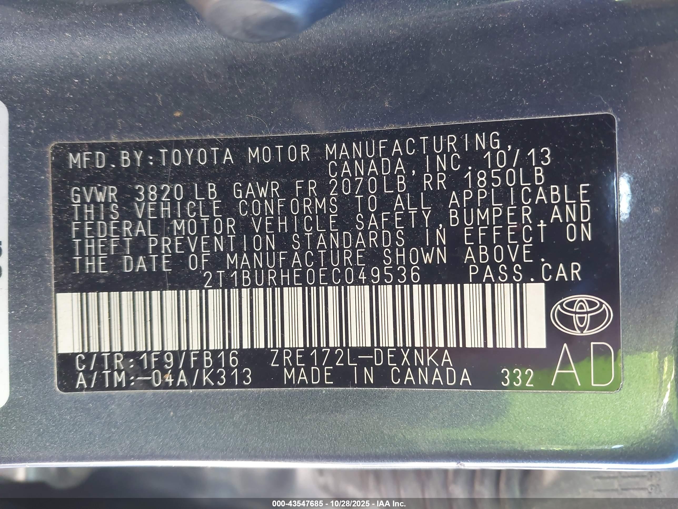 TOYOTA COROLLA image 9
