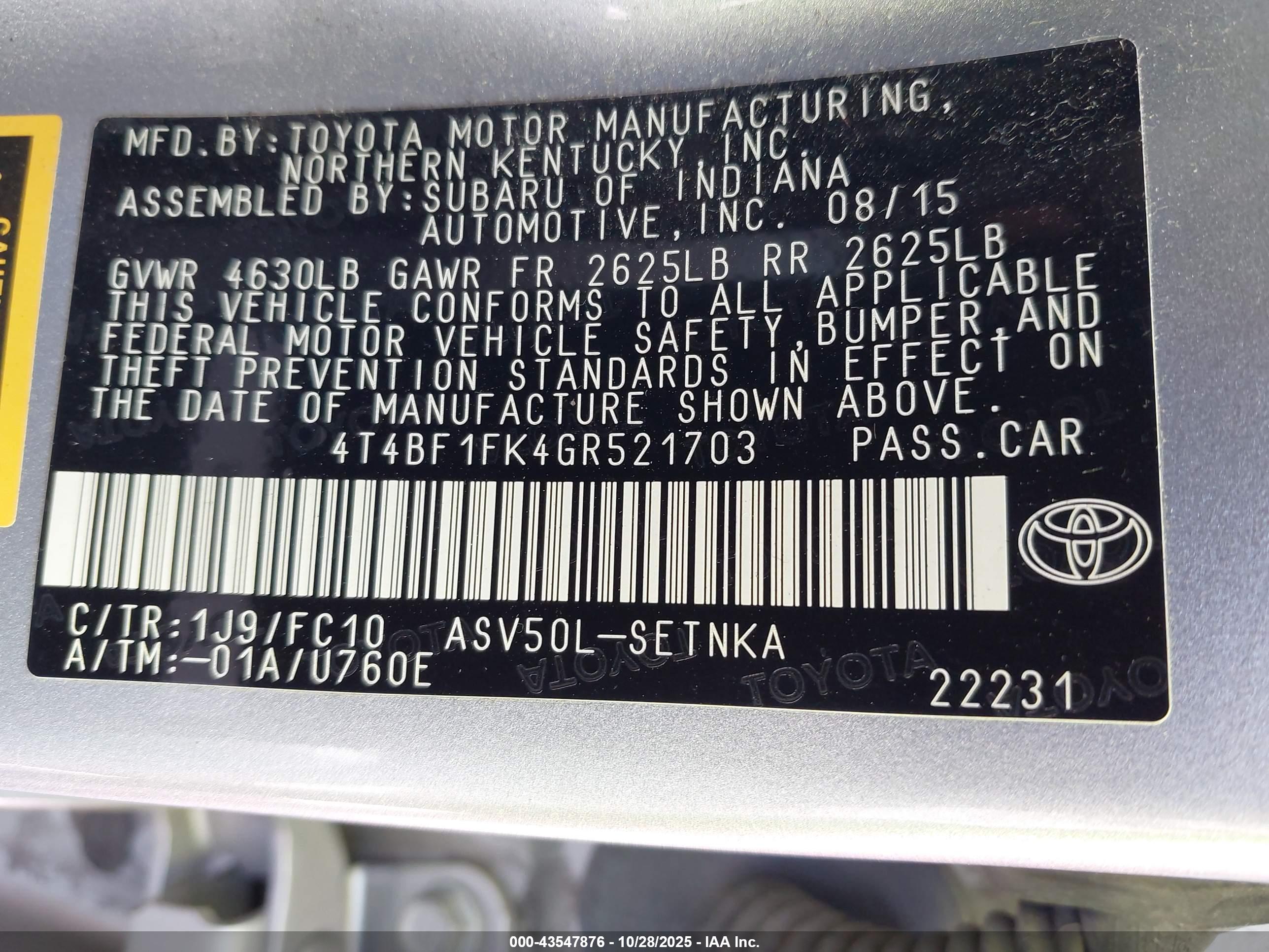TOYOTA CAMRY image 9