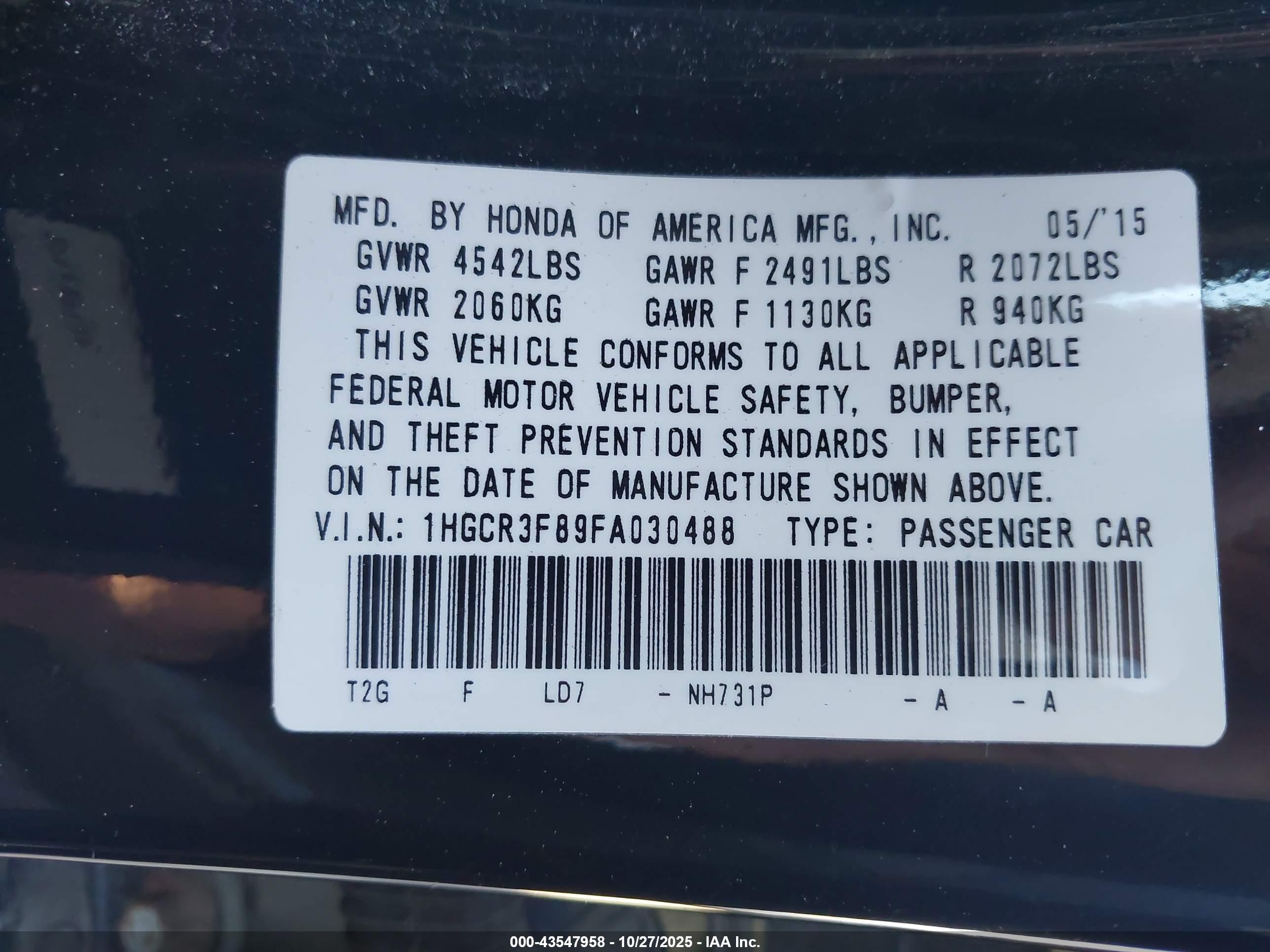 HONDA ACCORD image 9